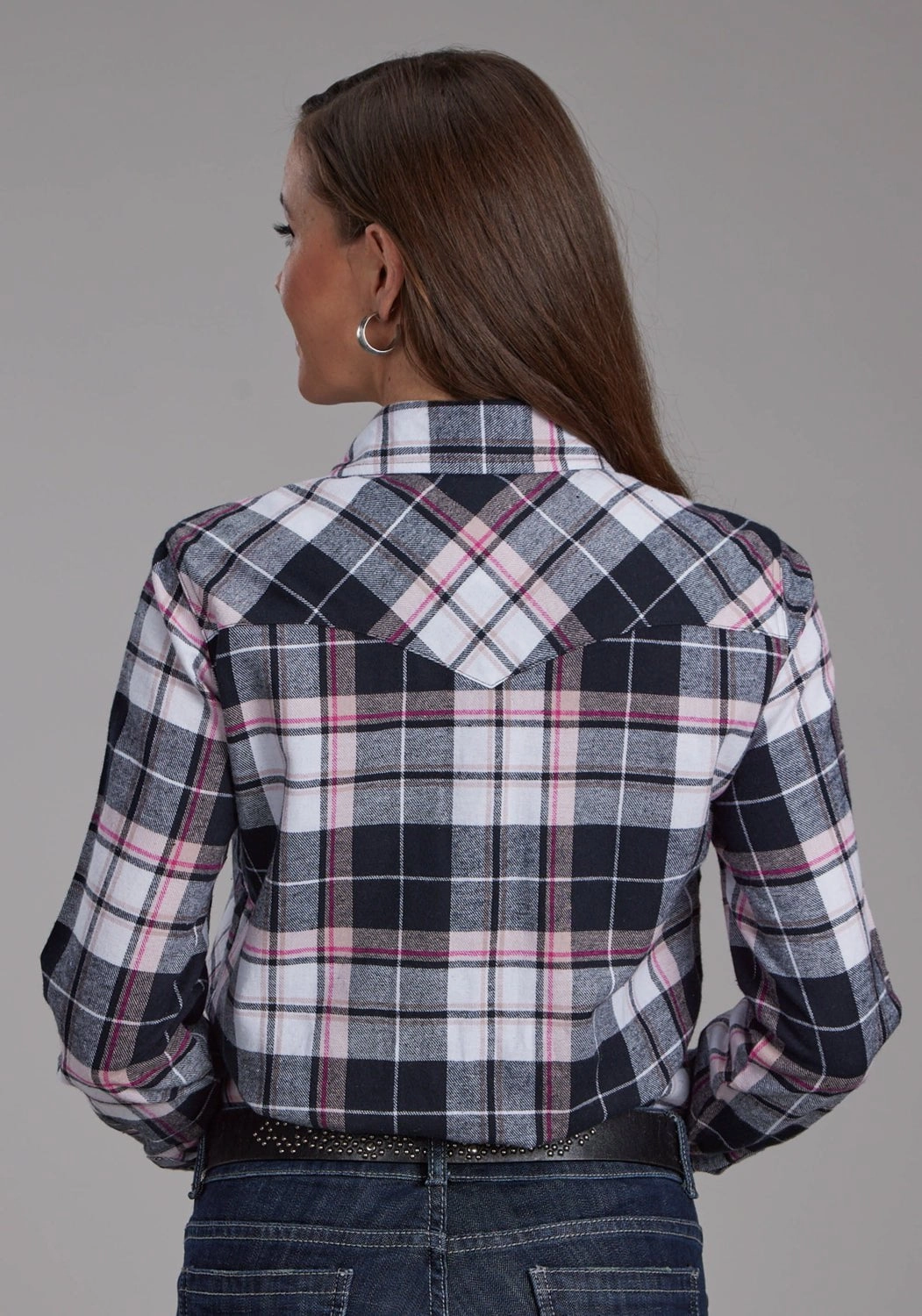 Temperature Regulating Roper Womens 2206 Unlined Flannel Black 100% Cotton L/S Shirt