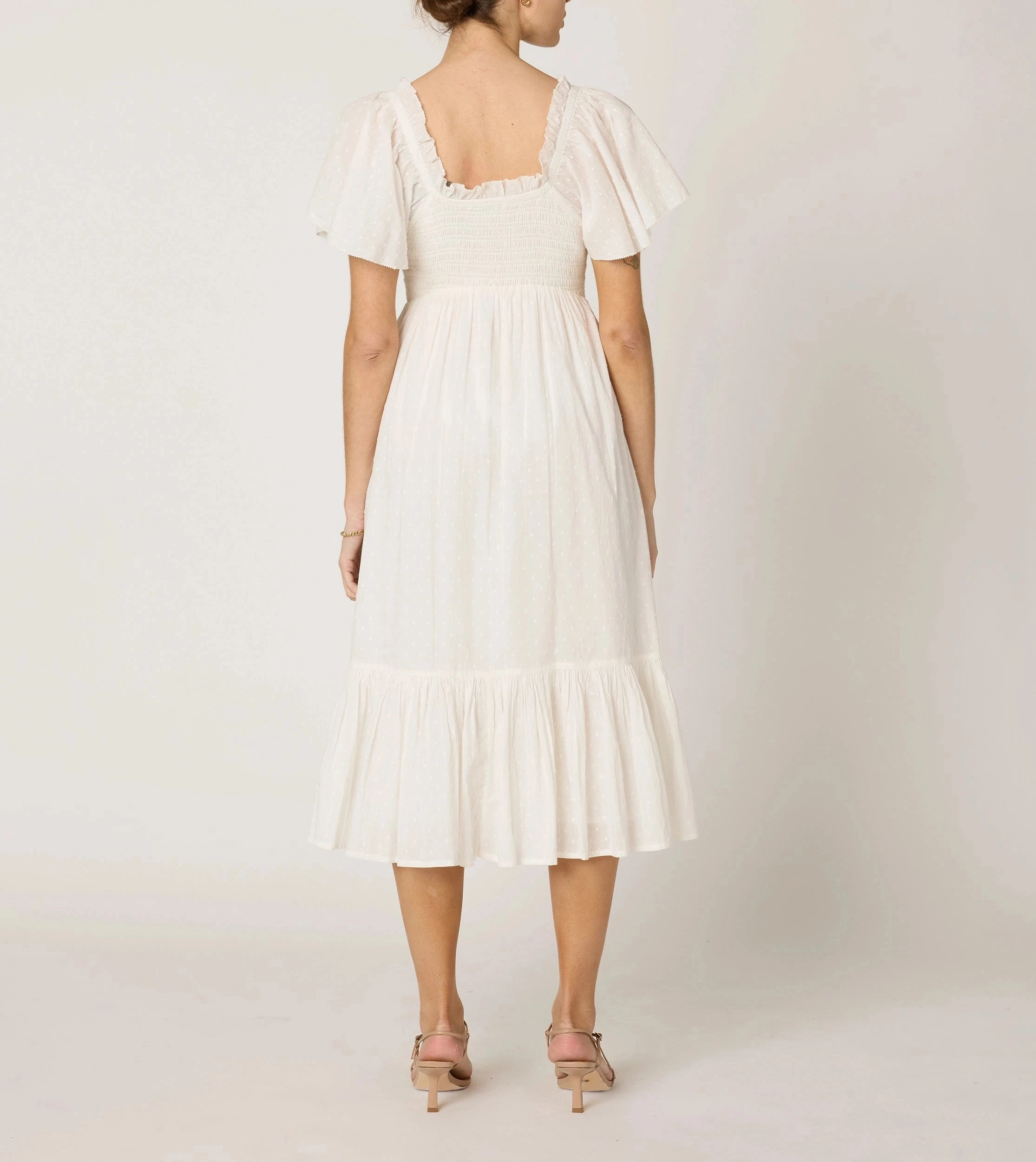 Smooth Flow Golden Scene Ashlyn Midi Dress | Ivory