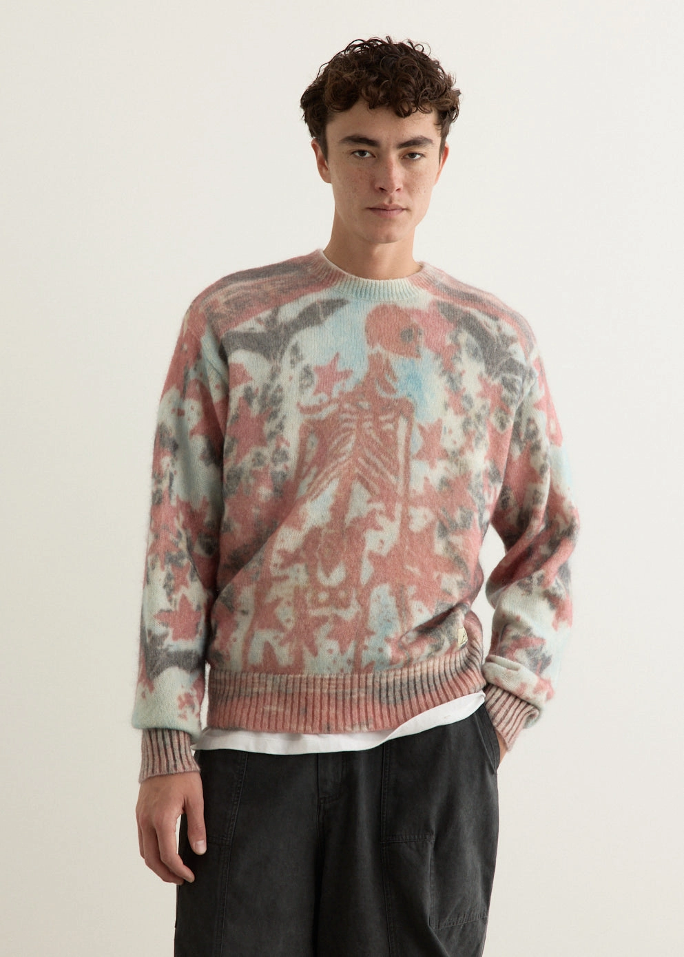 Black to Life Fuzzy Knit Double Layered Collar Modern Touch