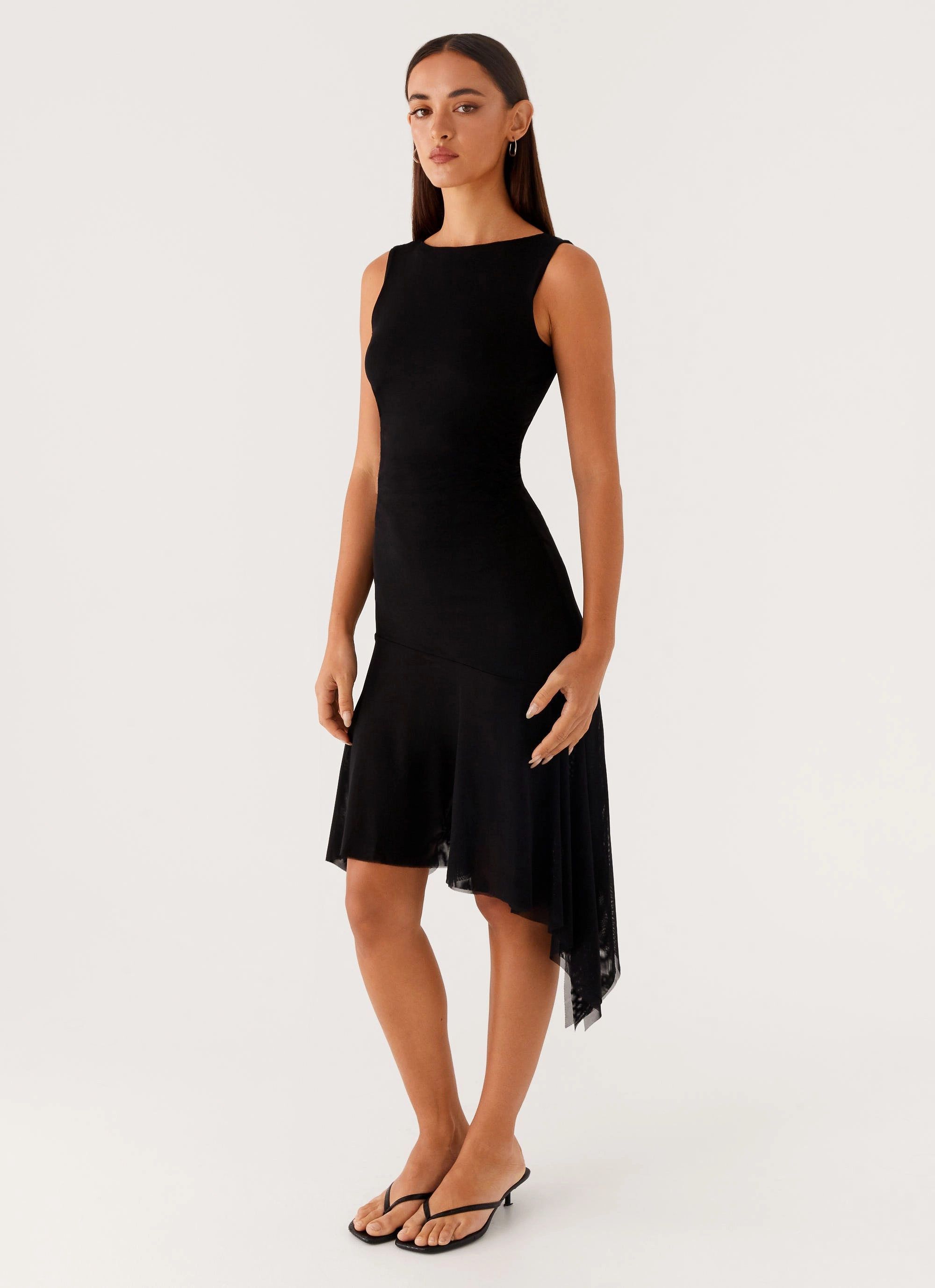 Winona Midi Dress - Black Balanced Look