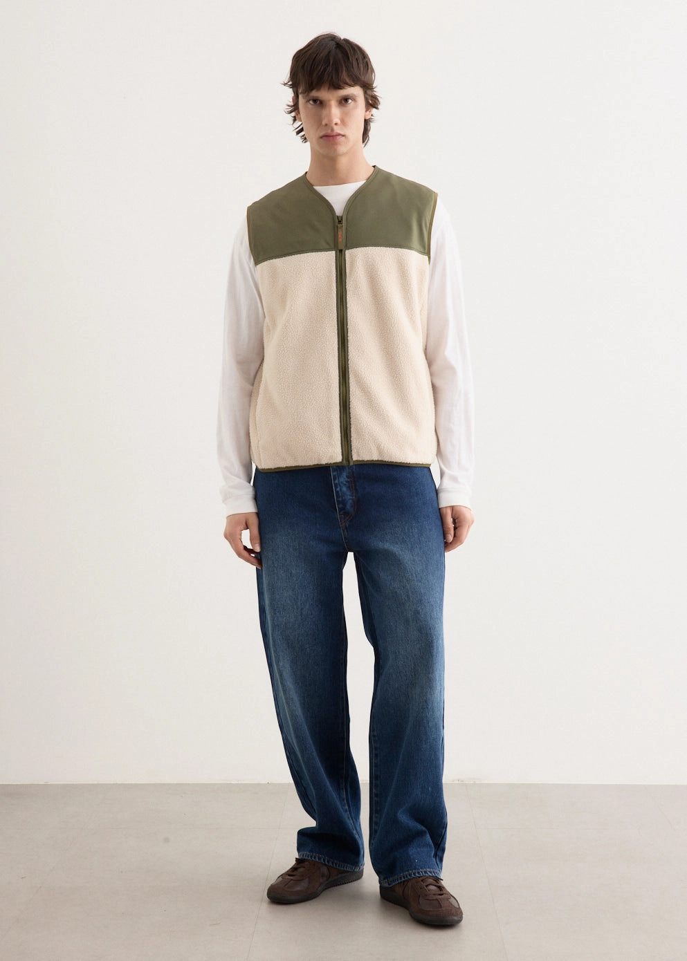 Marty Sherpa Fleece Gilet heavy duty fabric Crisp Weather Fit