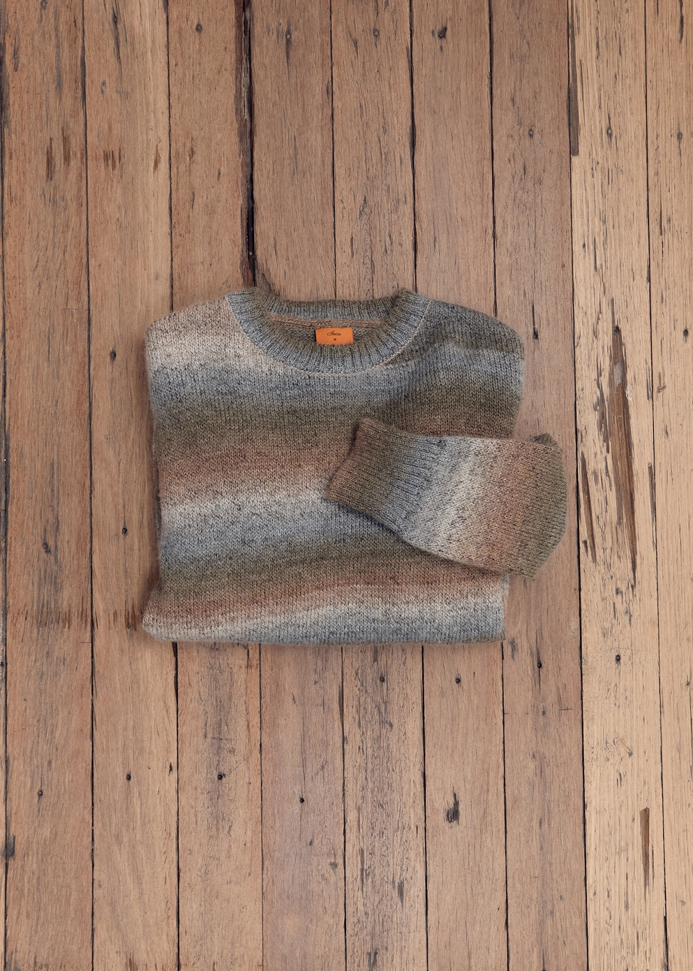 Solarise Stripe Jumper Hypoallergenic Fiber Blend Neutral Style