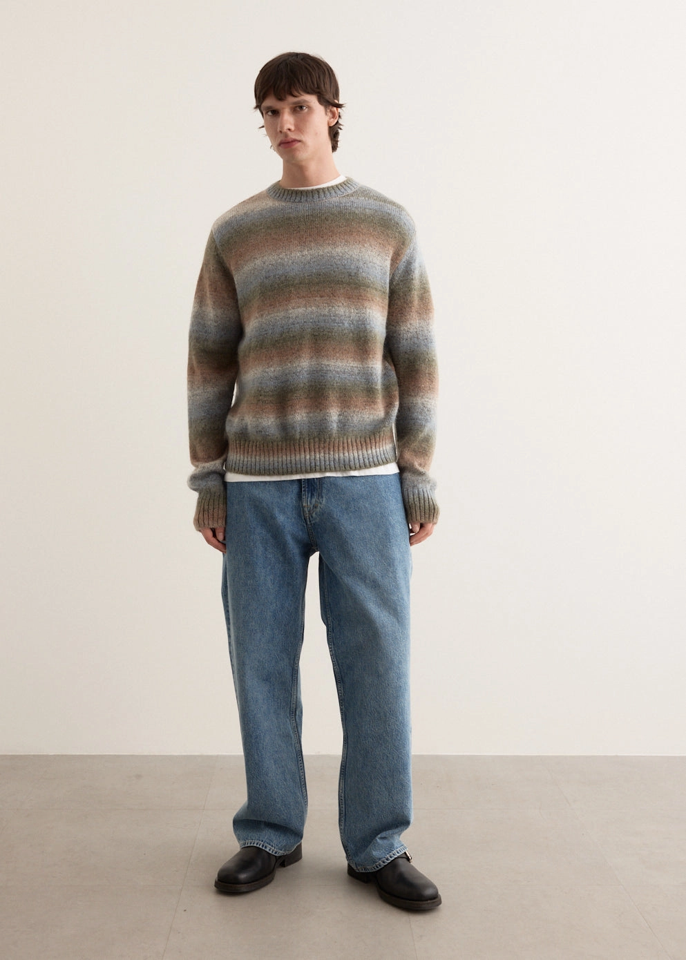 Solarise Stripe Jumper Sweat Wicking Lining