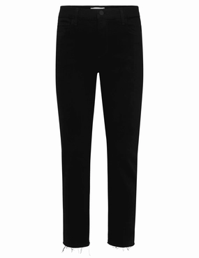 Active Ready L'AGENCE Sada High Rise Cropped Slim Jeans In Black