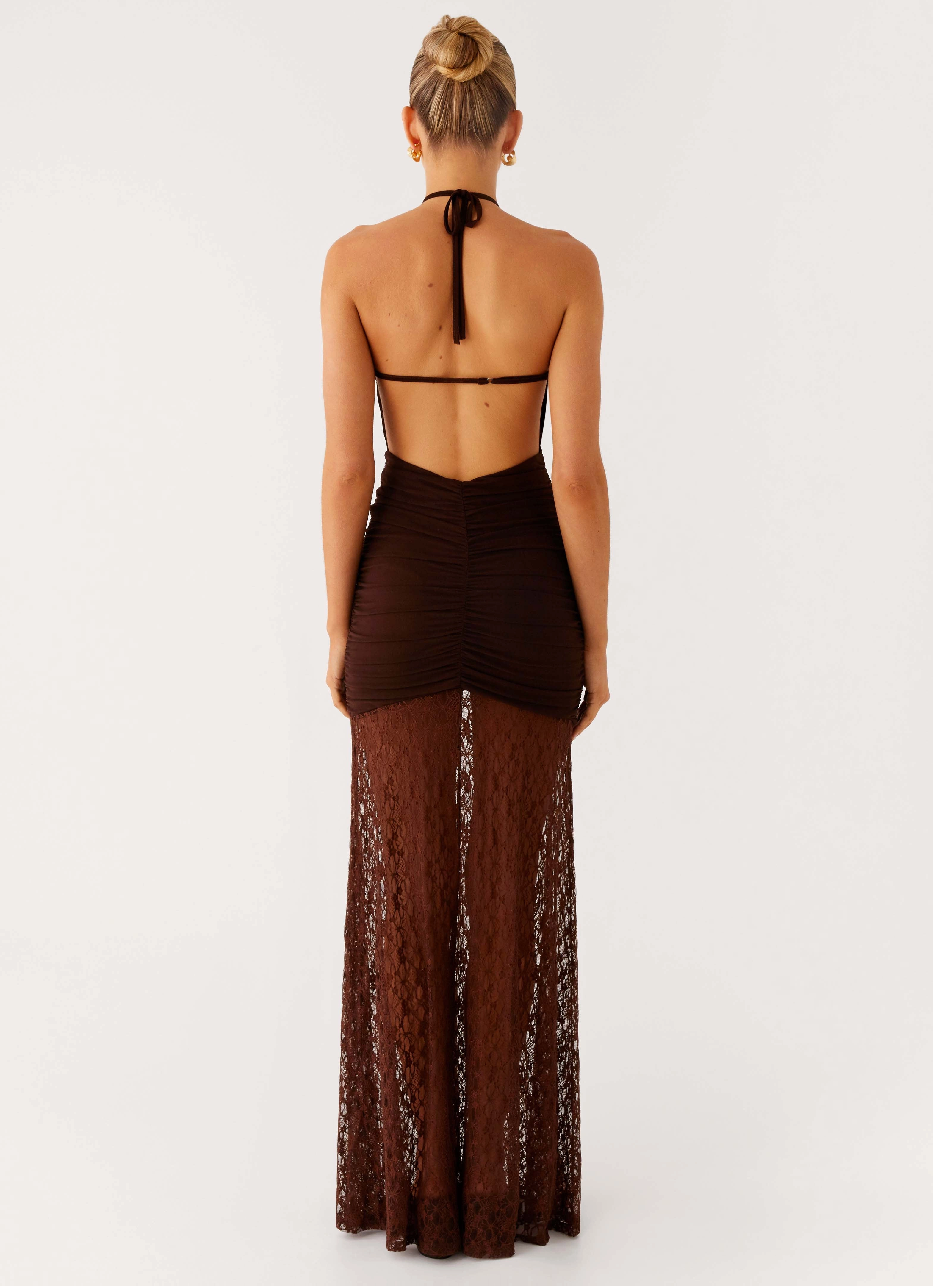 Somber Maxi Dress - Chocolate Smooth Flow