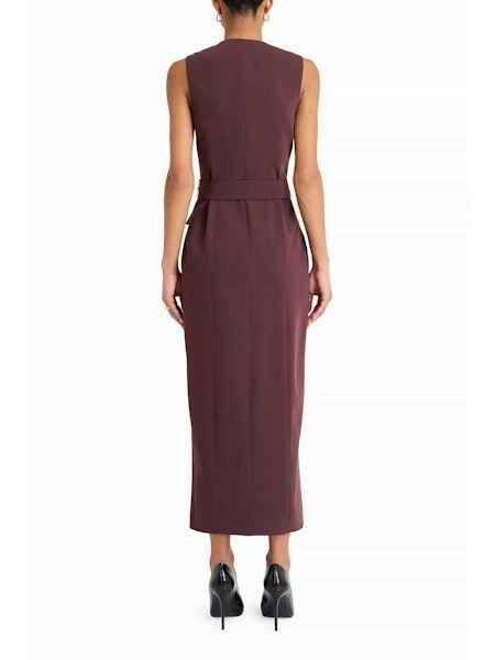 Chill Mode Fall Style Sonata Dress in Cocoa