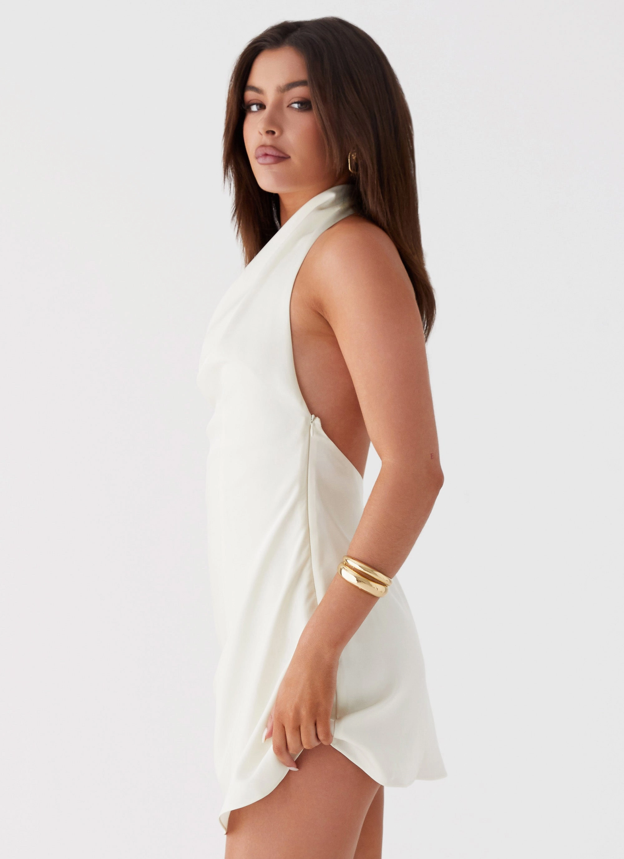 Sonelle Mini Dress - Ivory Contrasting Detail