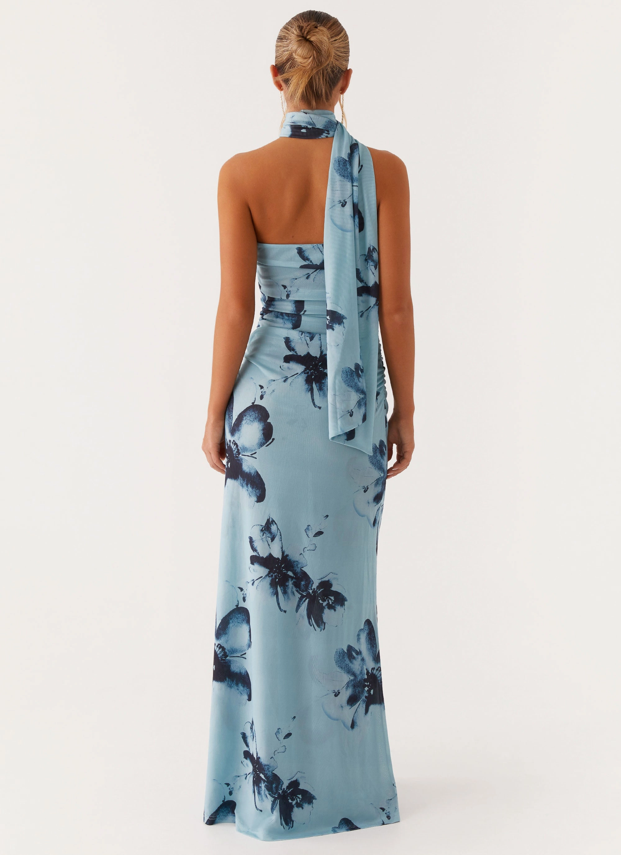 Songbird Maxi Dress - Blue Black Floral Classic Motion Timeless and Comfortable