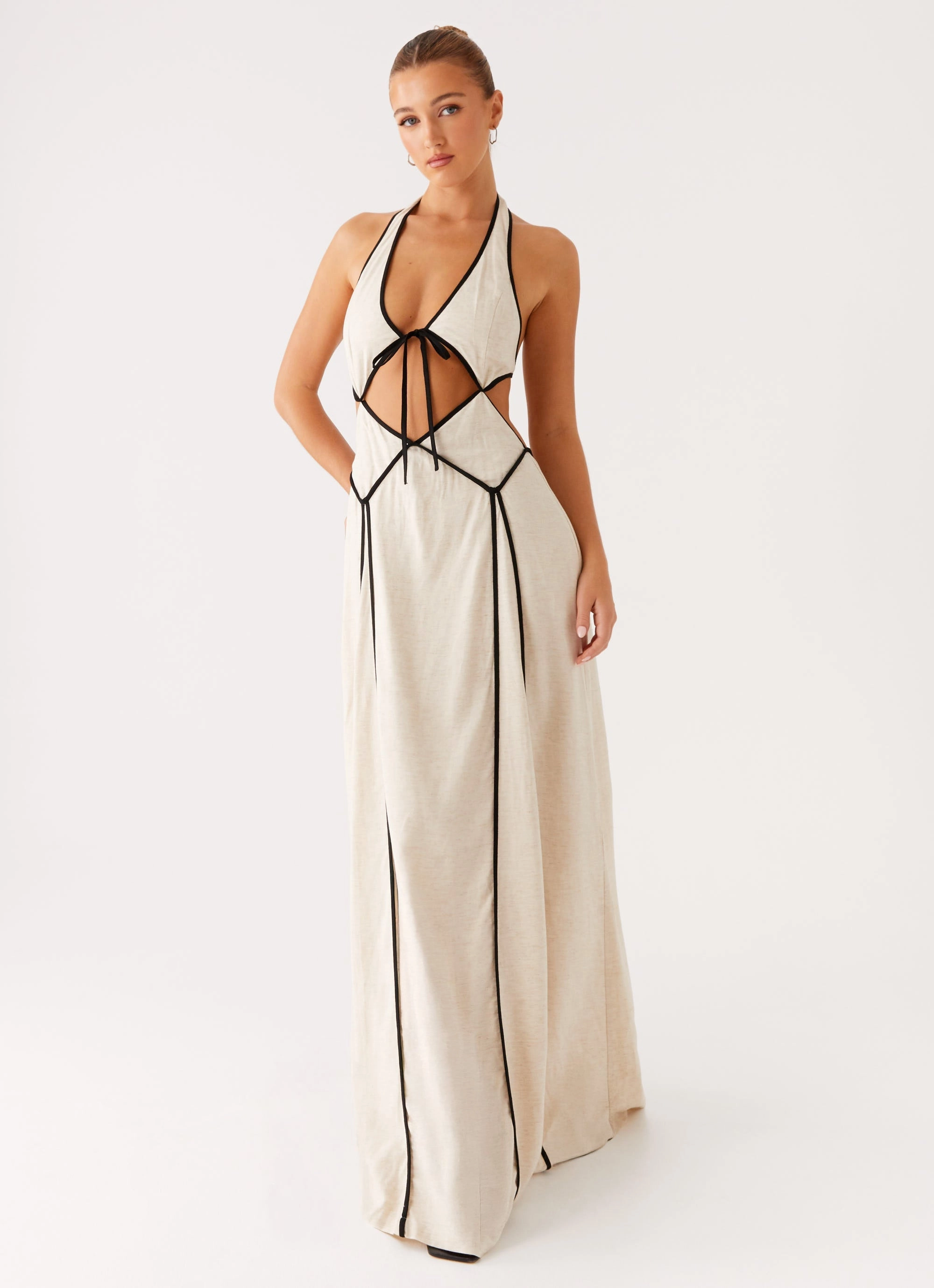 Sonnet Maxi Dress - Oatmeal Light And Airy