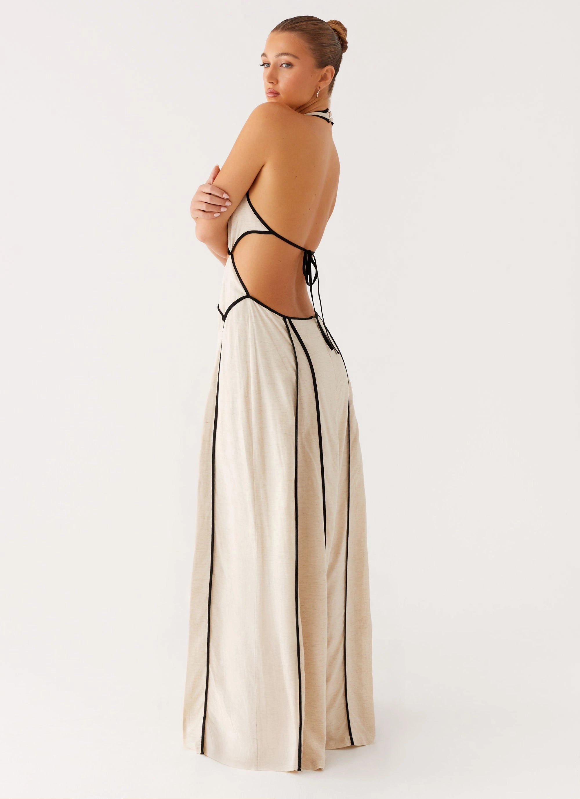 Skirt Flare High-waisted evening piece Sonnet Maxi Dress - Oatmeal