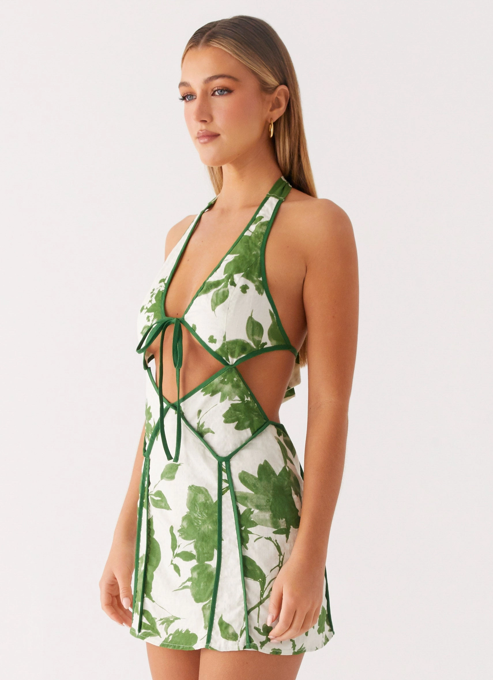 Fall Fashion Sonnet Mini Dress - Verdant Bloom