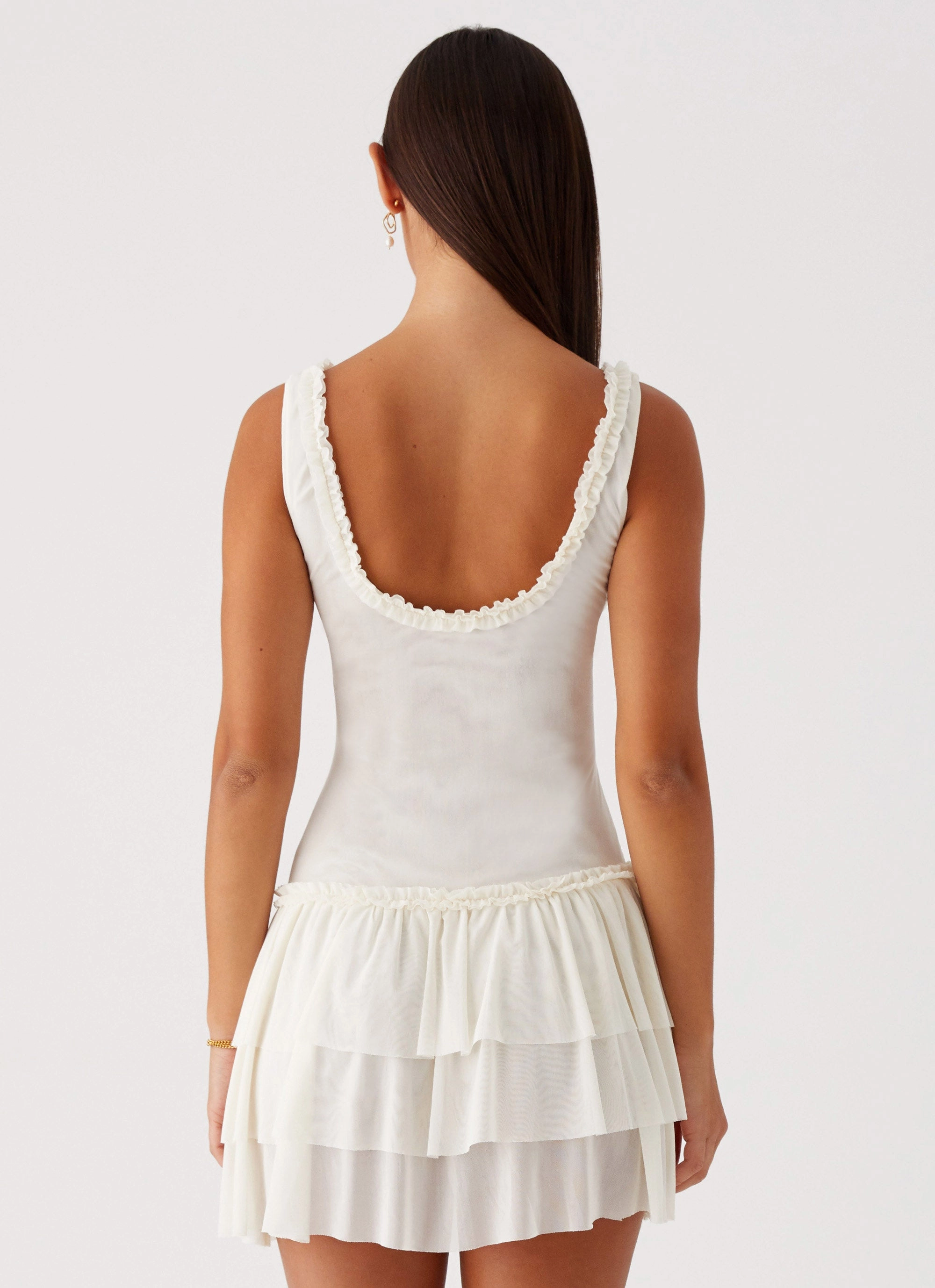 Cyprus Mini Dress - Ivory Cozy Look Timeless Wear
