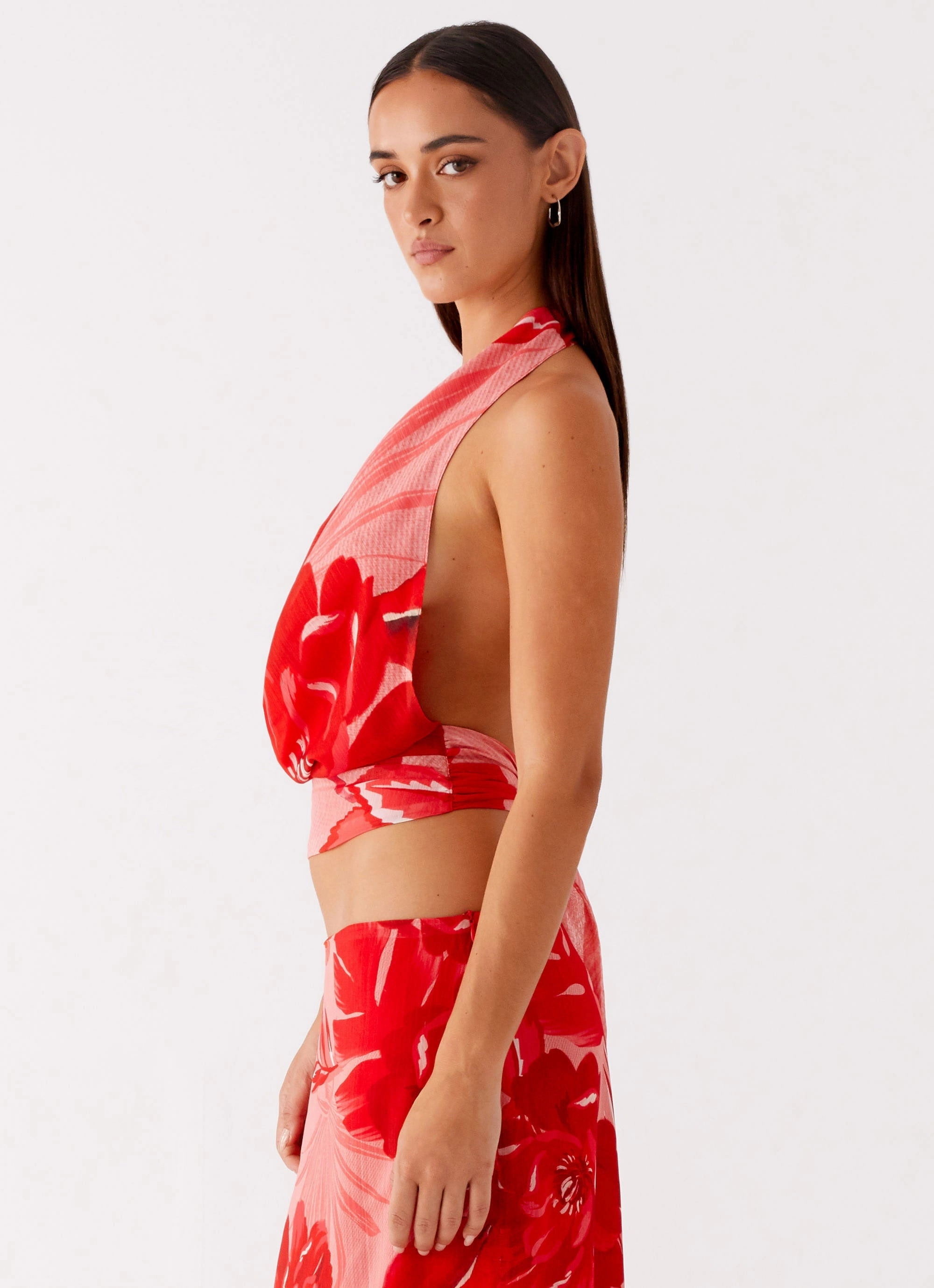 Style Staple Soren Halter Top - Sicily Sunsets Print