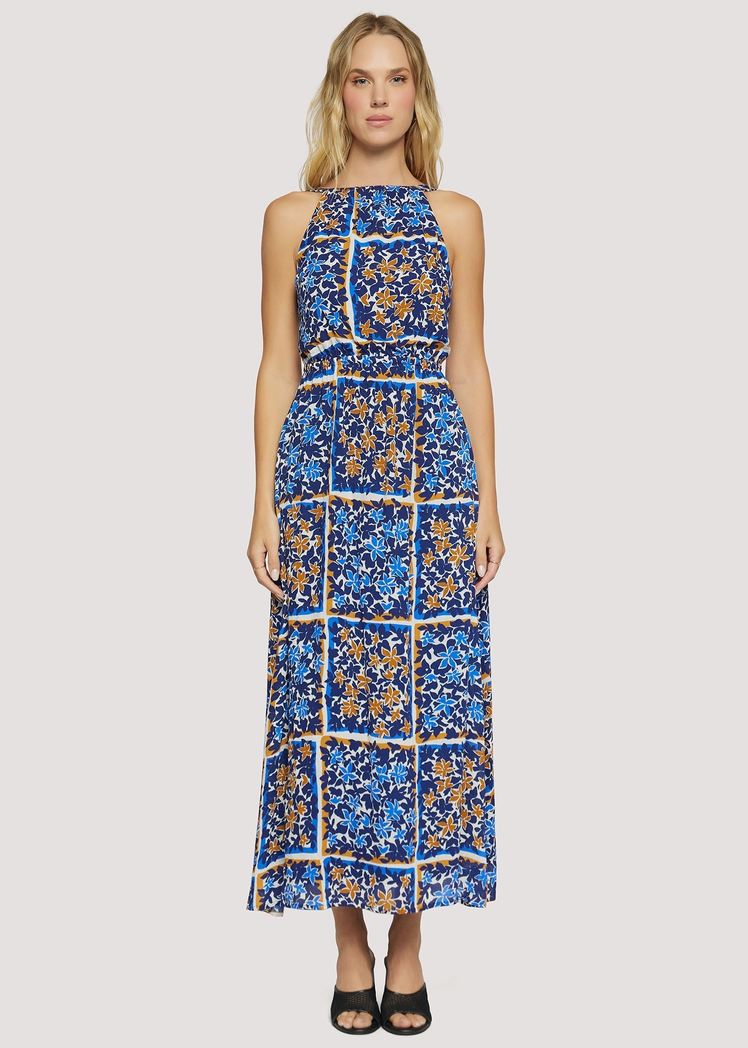 Effortless Style Sorrento Romance Maxi Dress in Blue Floral Multi