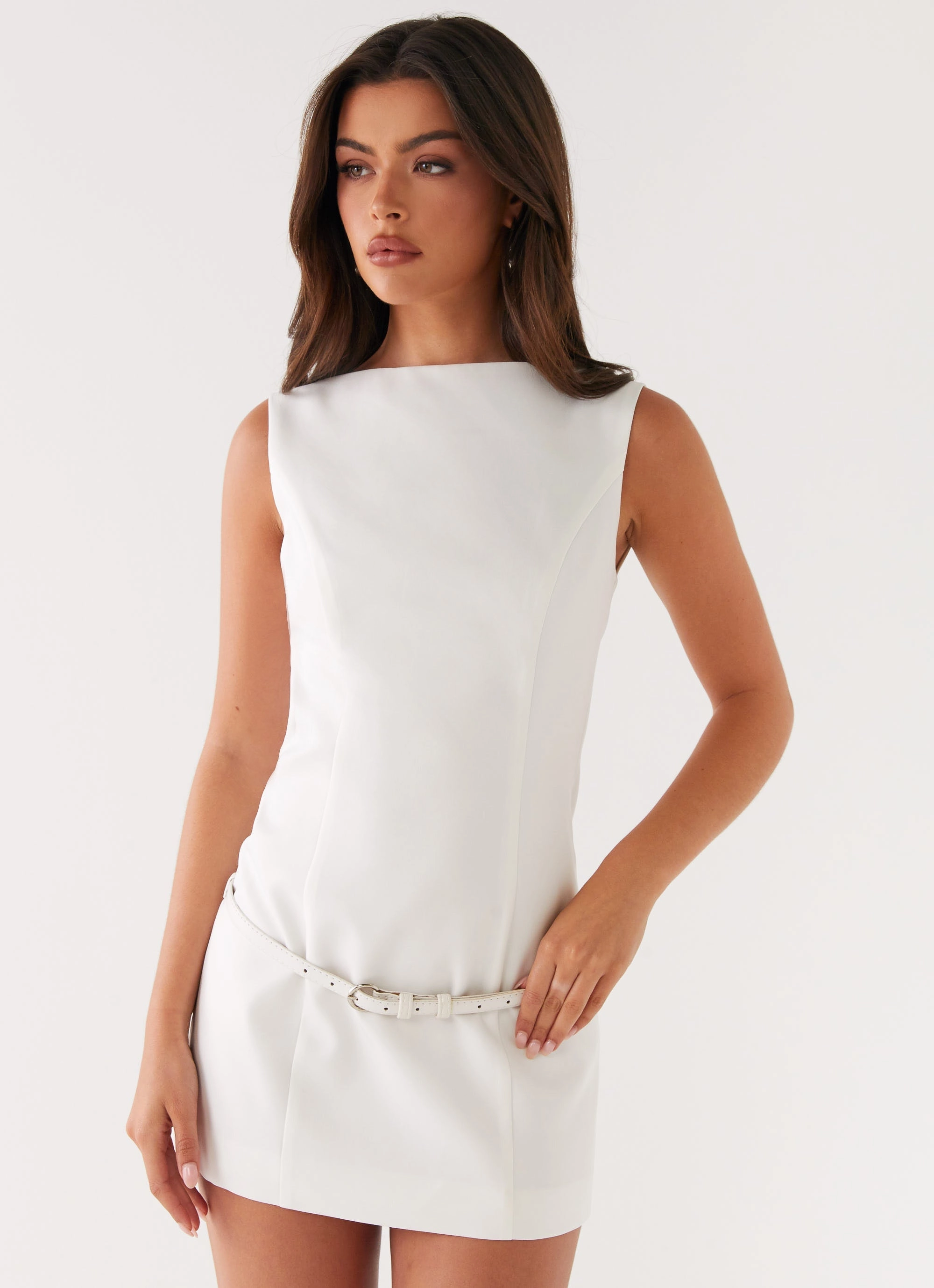 Jaci Mini Dress - White Confident Mood Eye Appeal