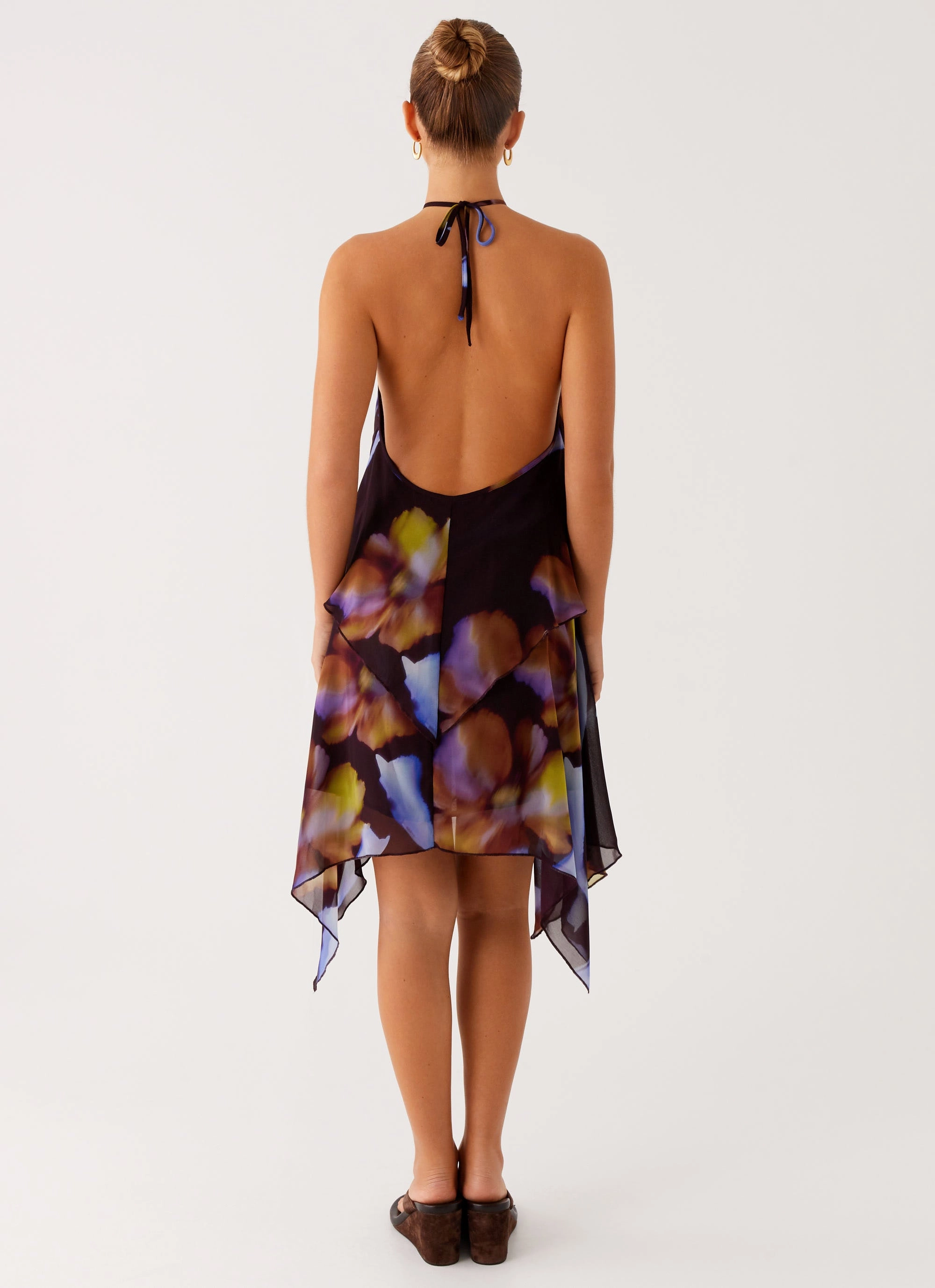 Smooth Lines Fall Style Verbena Midi Dress - Dark Floral