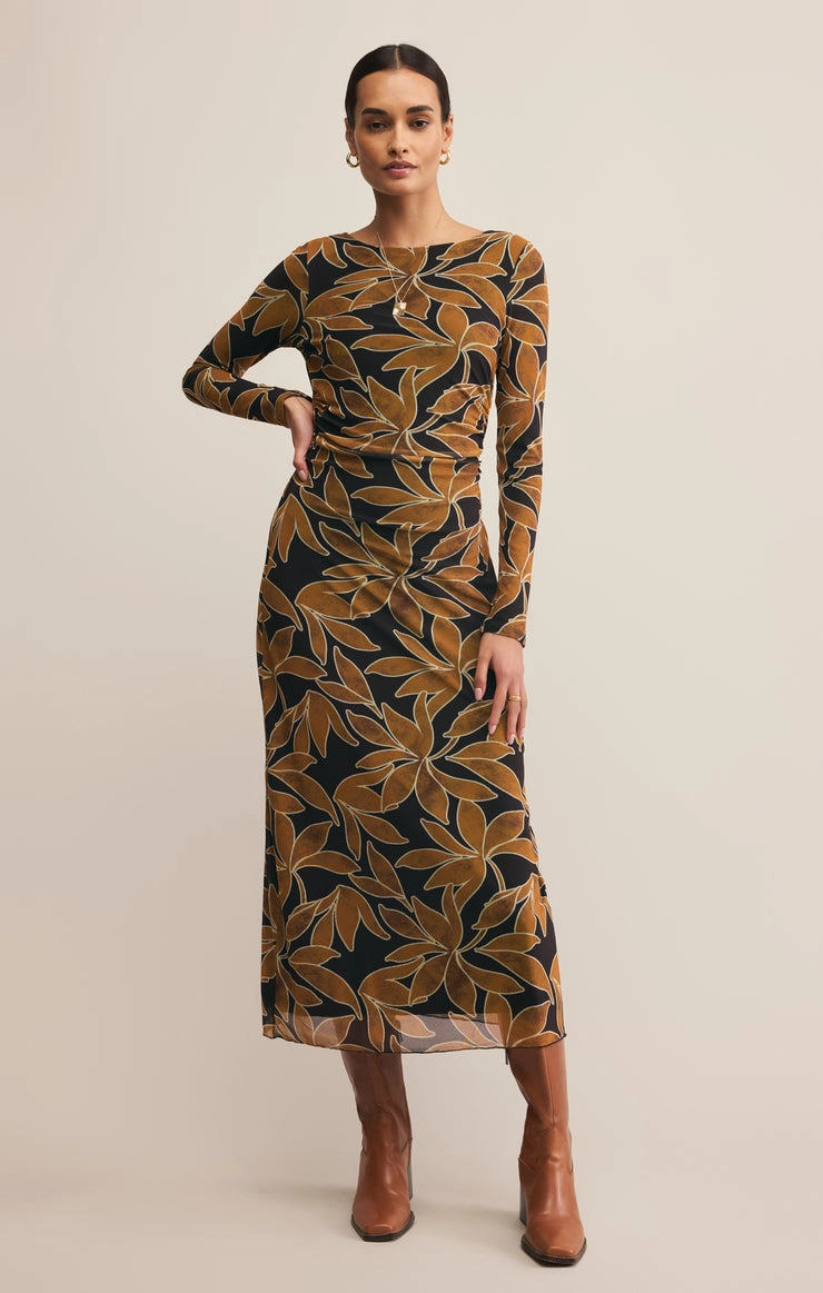 Relaxed-fit Spellbound Nox Floral Dress in Coconut