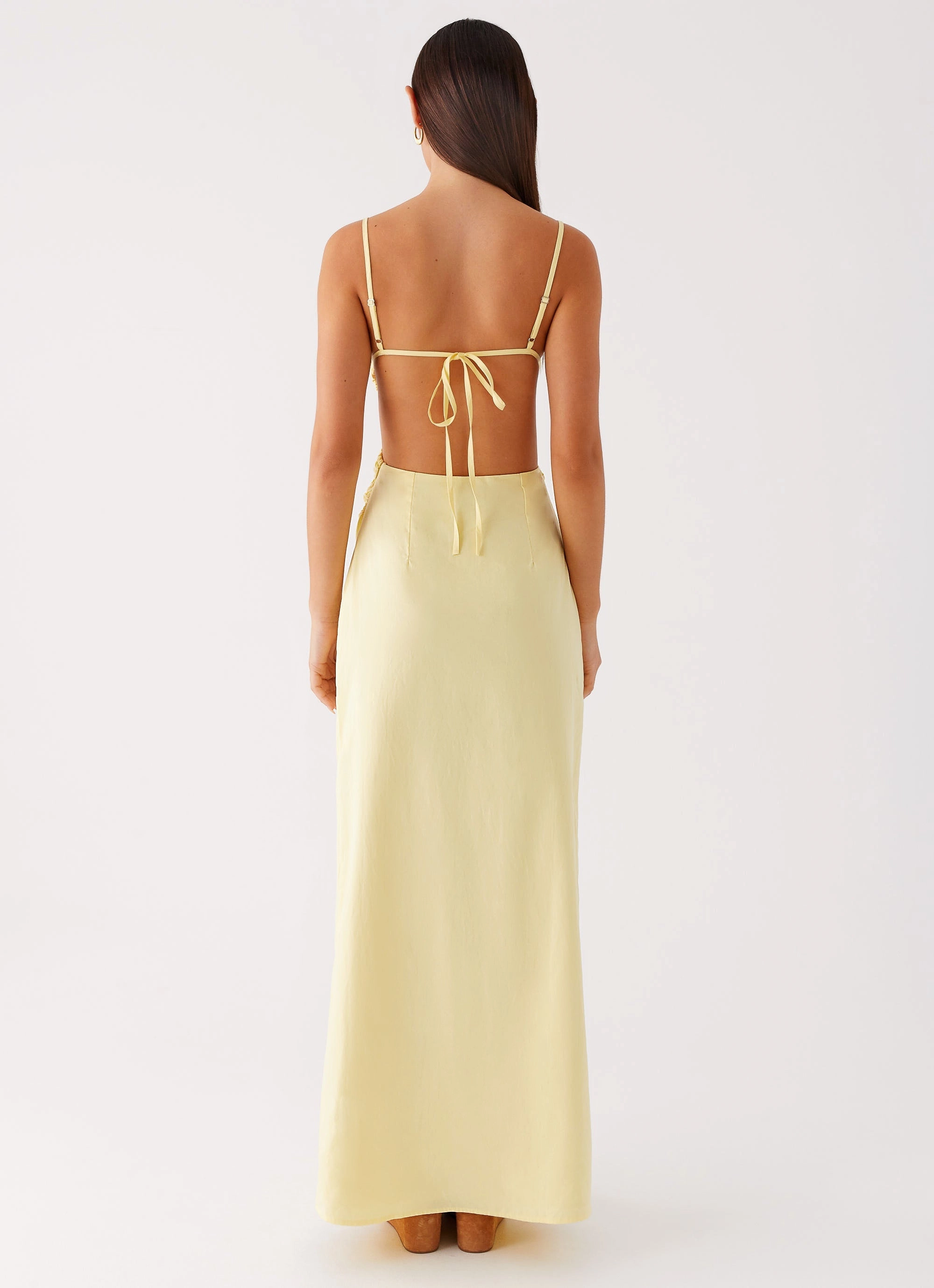 Calm Lines Sage Glow Selah Maxi Dress - Yellow
