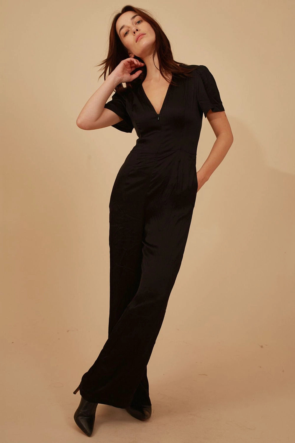 Perfect For Any Occasion Flow Friendly Corrie Jumpsuit in Black