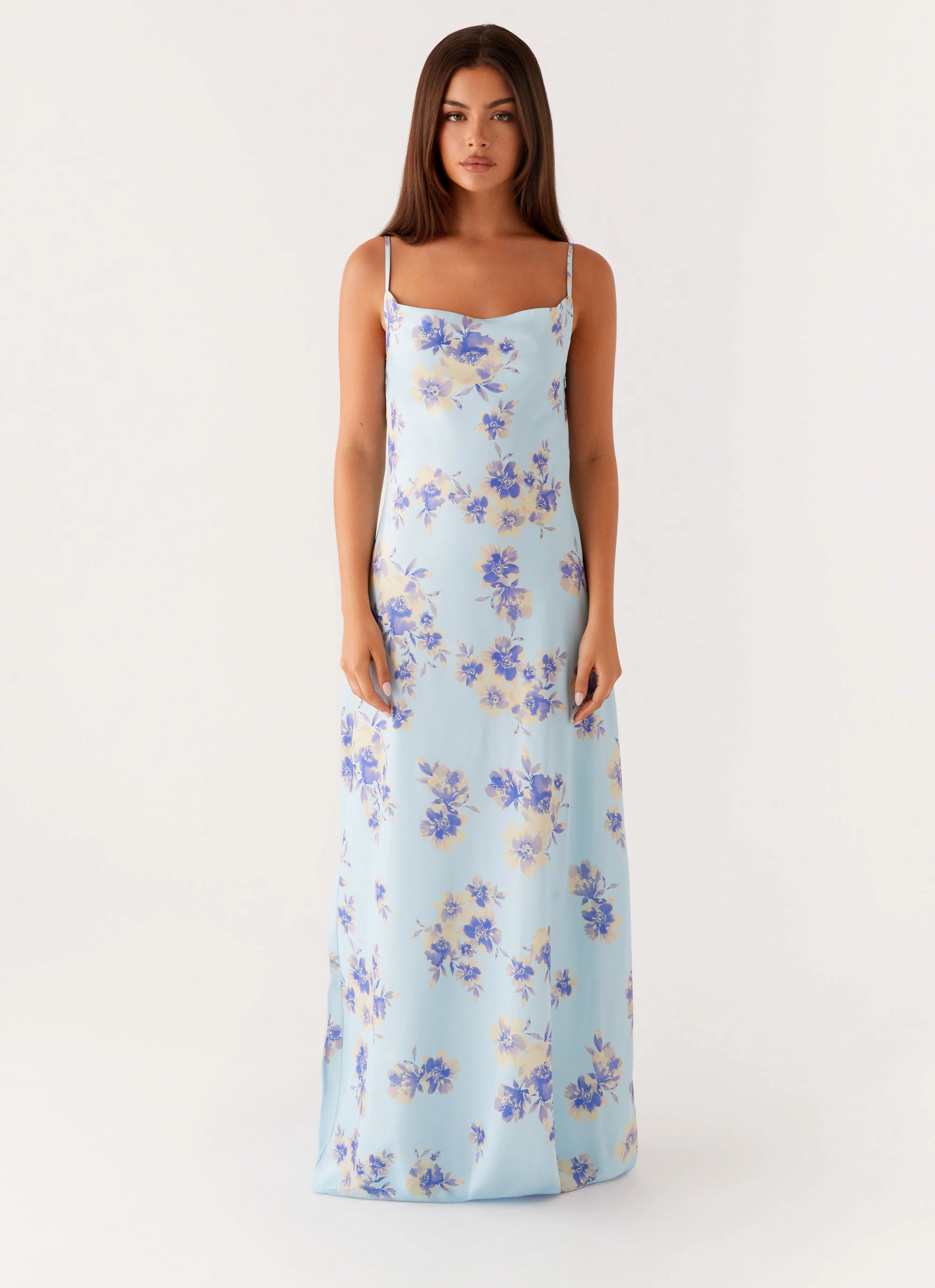 UVProtectiveLayer Lightweight Layer Liana Cowl Maxi Dress - Print