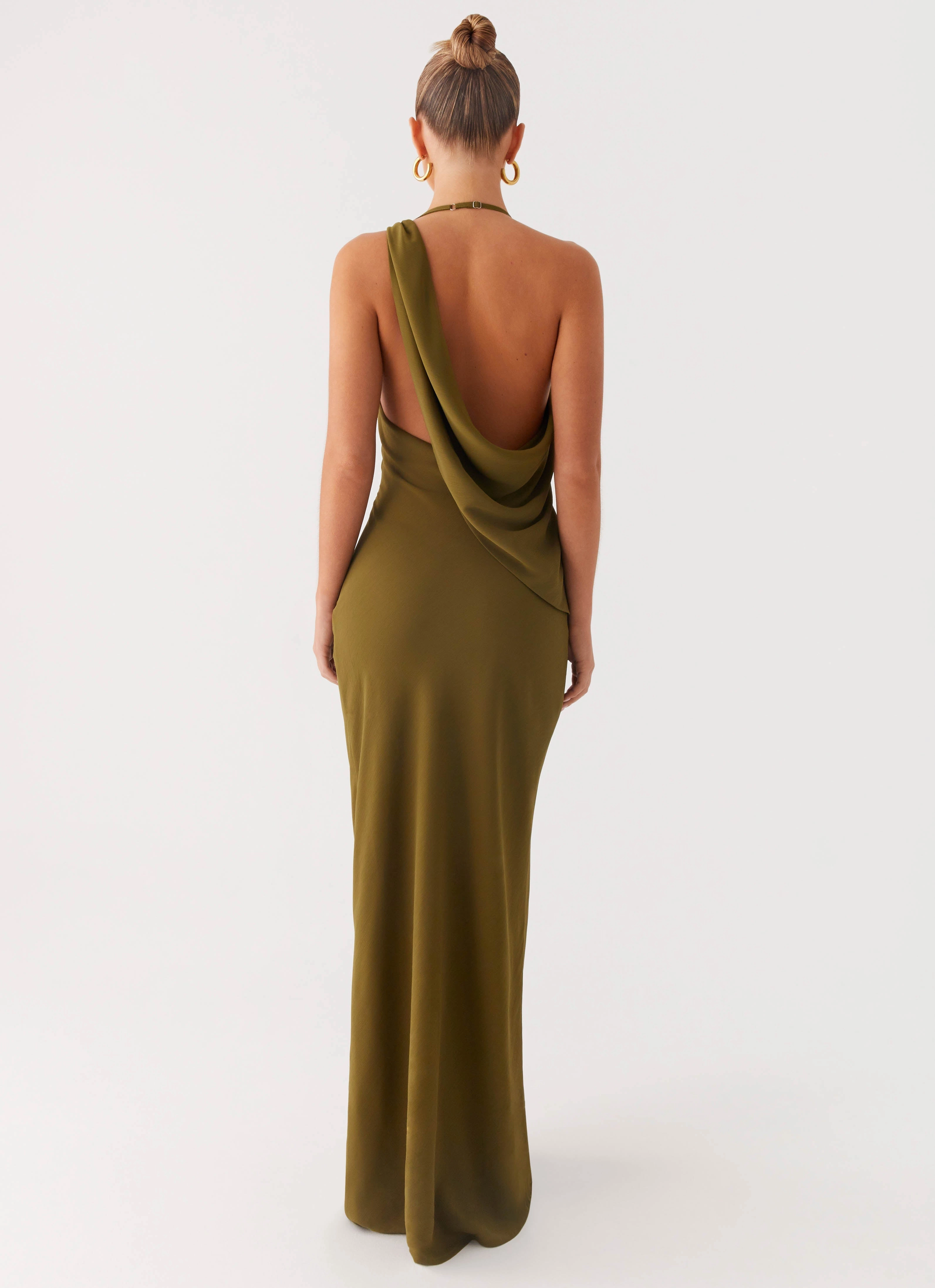 Opal Glow Maxi Dress - Khaki Smart Comfort Shade Glow