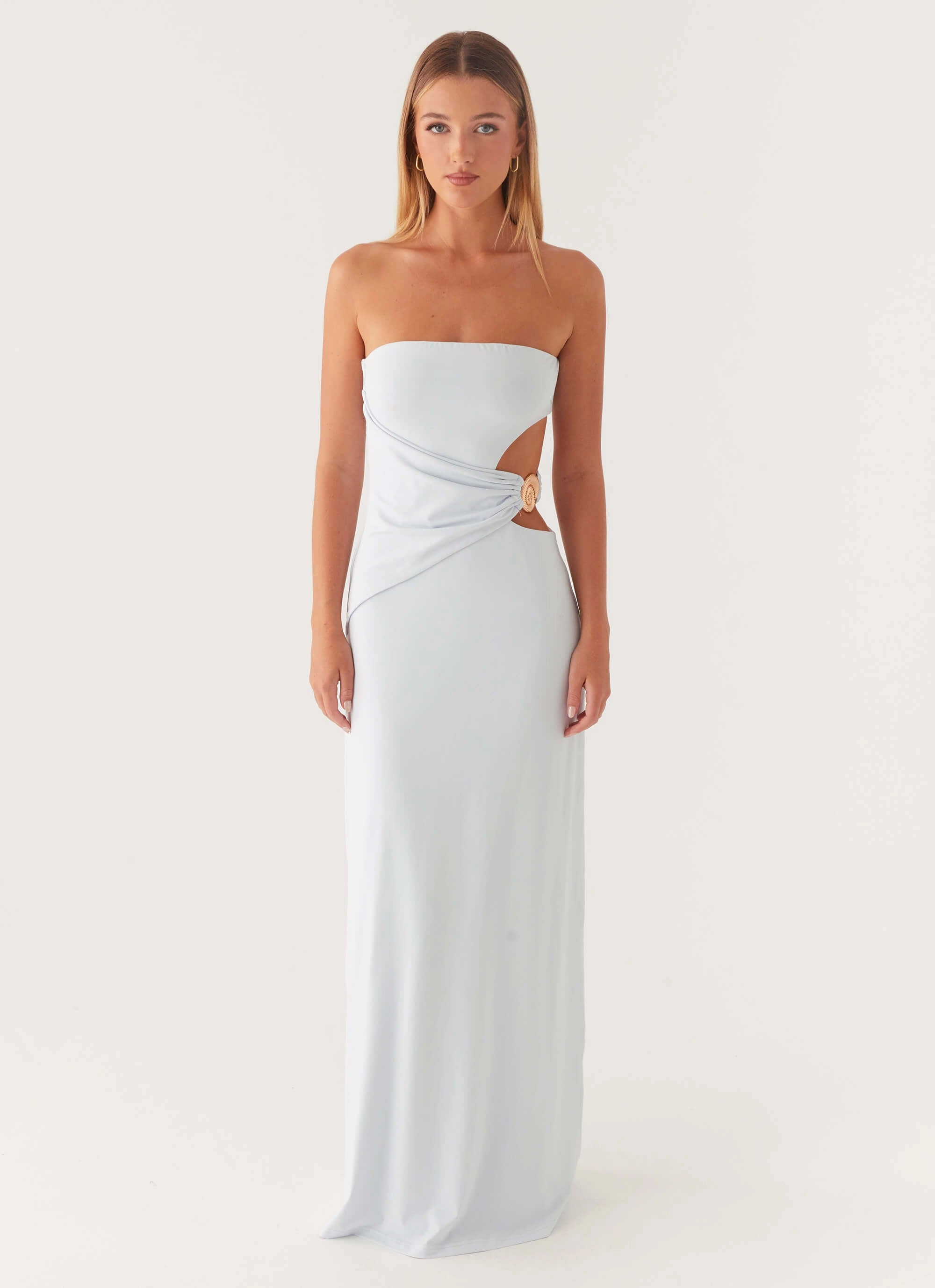 Anetta Maxi Dress - Pale Blue Bright-colored piece All-Occasion Wear