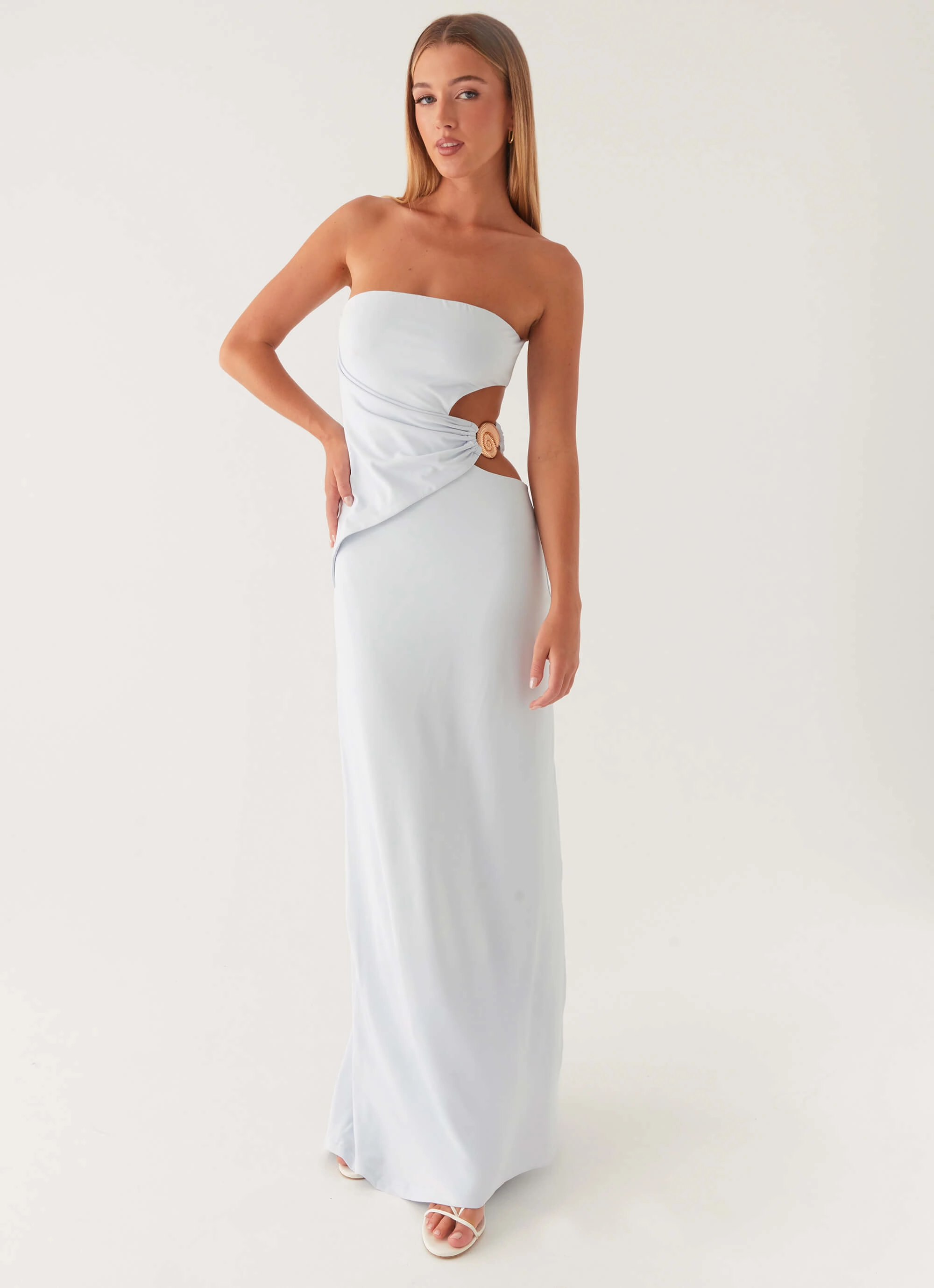 Sharp Finish Anetta Maxi Dress - Pale Blue