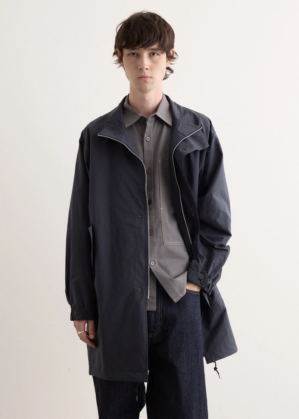 Stand Collar Coat High Visibility Trims