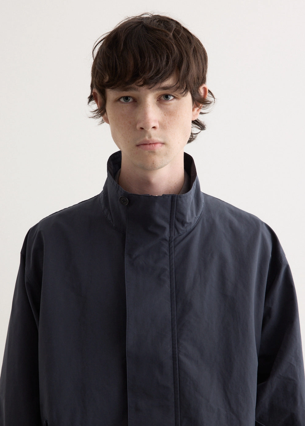 Ventilation Vents Loose Fit Stand Collar Coat