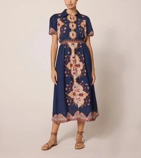 Grace Flow Outdoor Style Asha Midi Dress | Navy Lagos