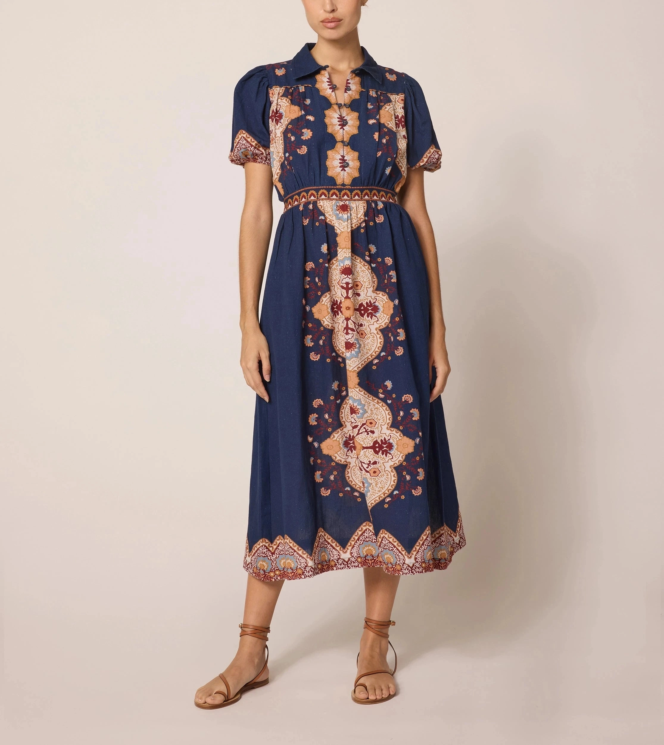 Grace Flow Outdoor Style Asha Midi Dress | Navy Lagos