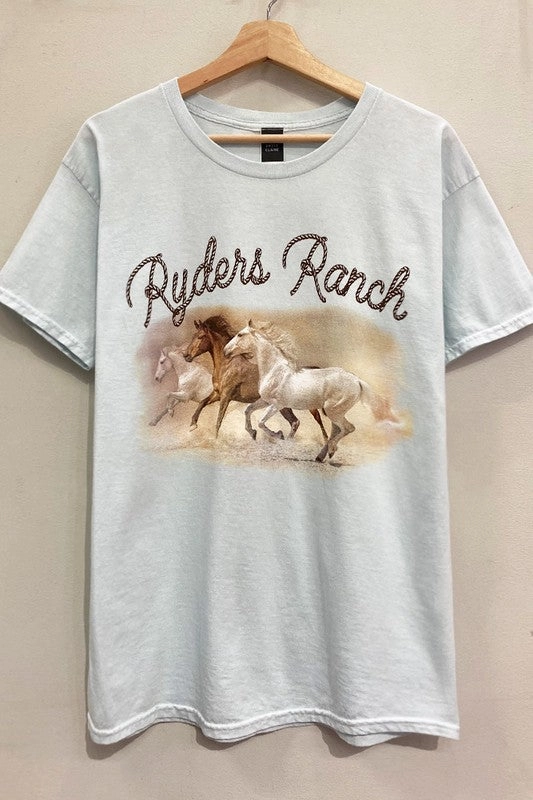 Comfortable texture Classic Layering Ryder's Wild Horses Tee S-XL