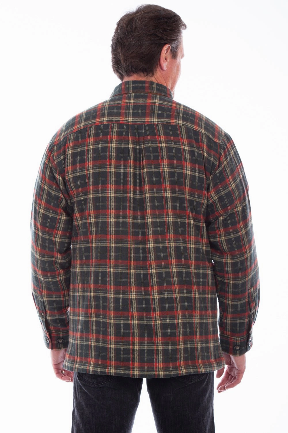 Customizable Option Hypoallergenic Lining Scully Mens Forest 100% Cotton Sherpa-Lined L/S Shirt