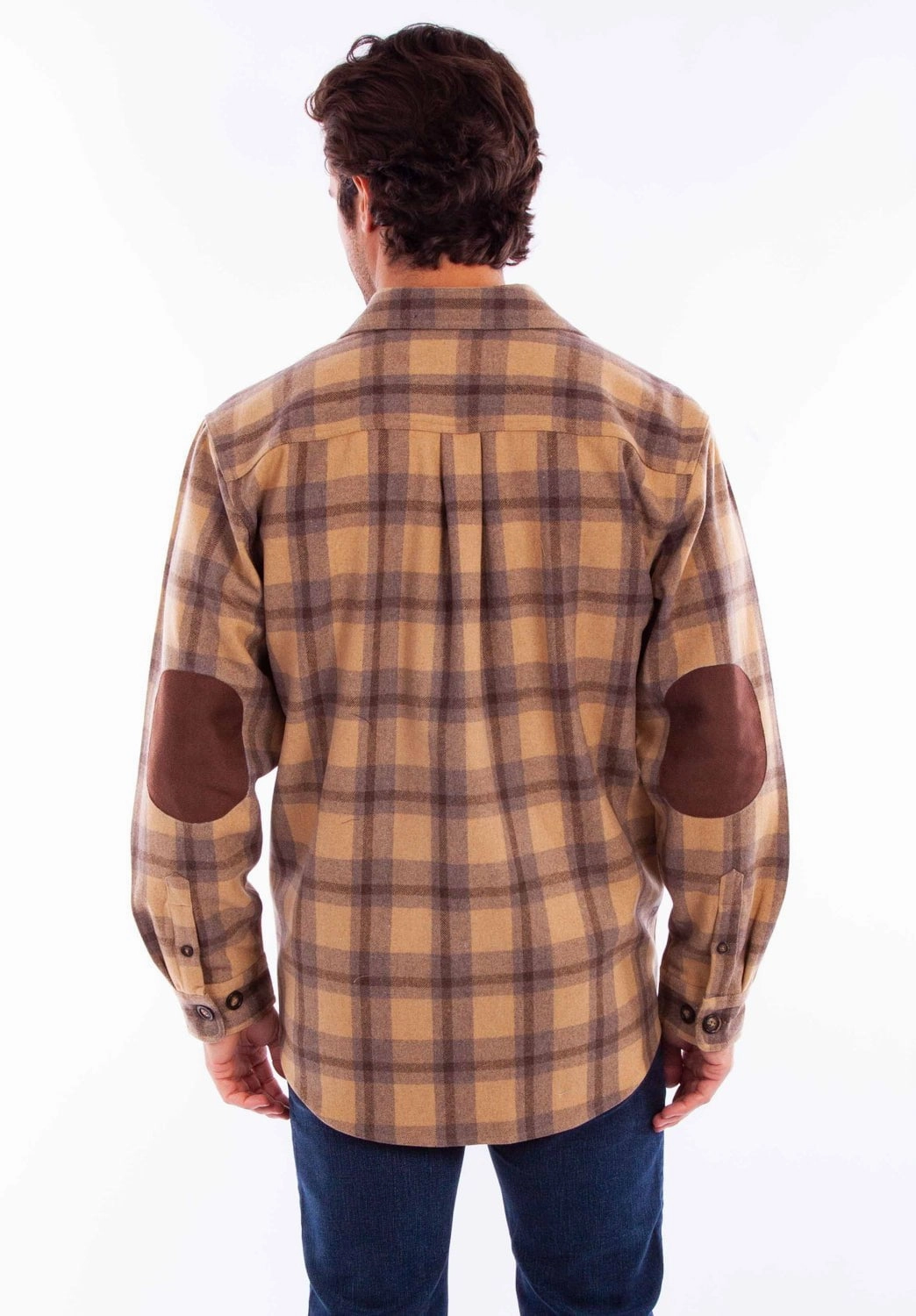 Seasonal Fashion Affordable Fashion Scully Mens Heavyweight Flannel Tan Wool Blend L/S Shirt