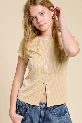 Stay With Me Ribbed Top - Sand Cozy Essential Cozy Warmth