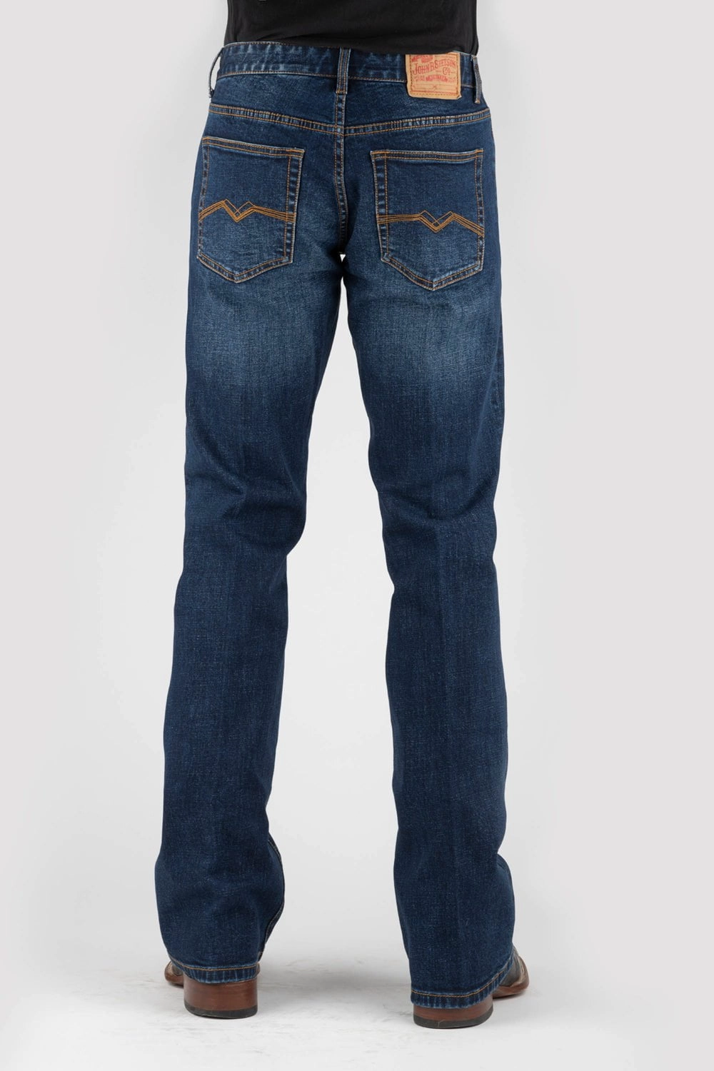 Stetson Mens 1015 Mountain Rocker Blue Cotton Blend Jeans Eco Friendly Date Night