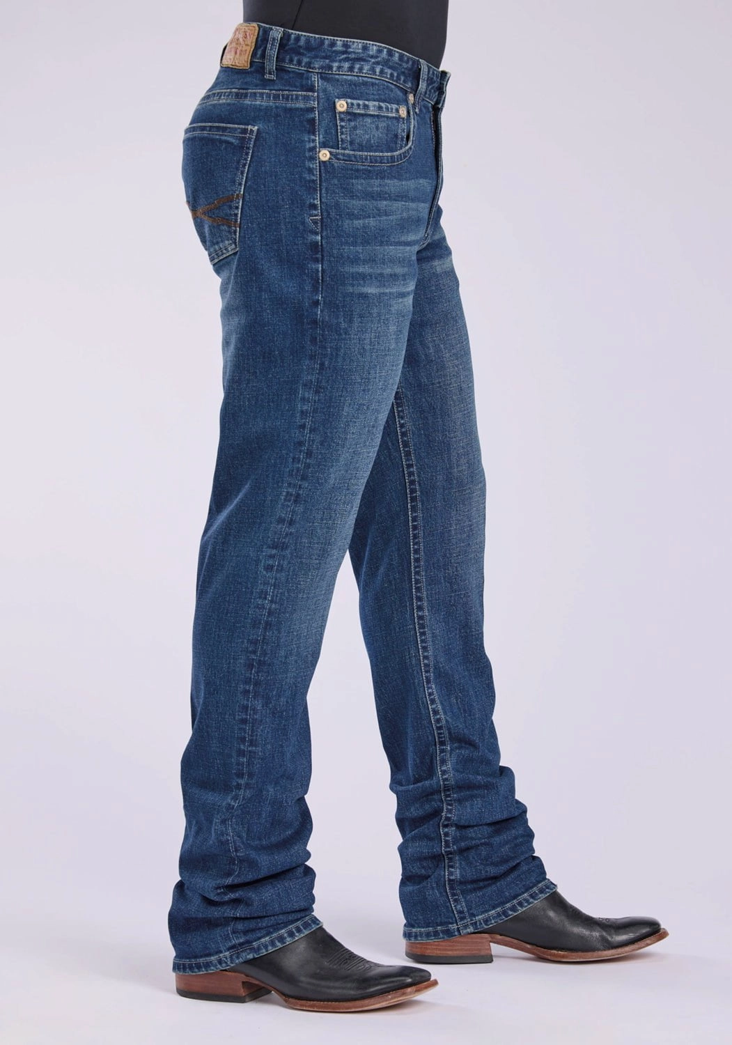 Smart Outfit Stetson Mens 1211 Straight Stretch Blue Cotton Blend Jeans