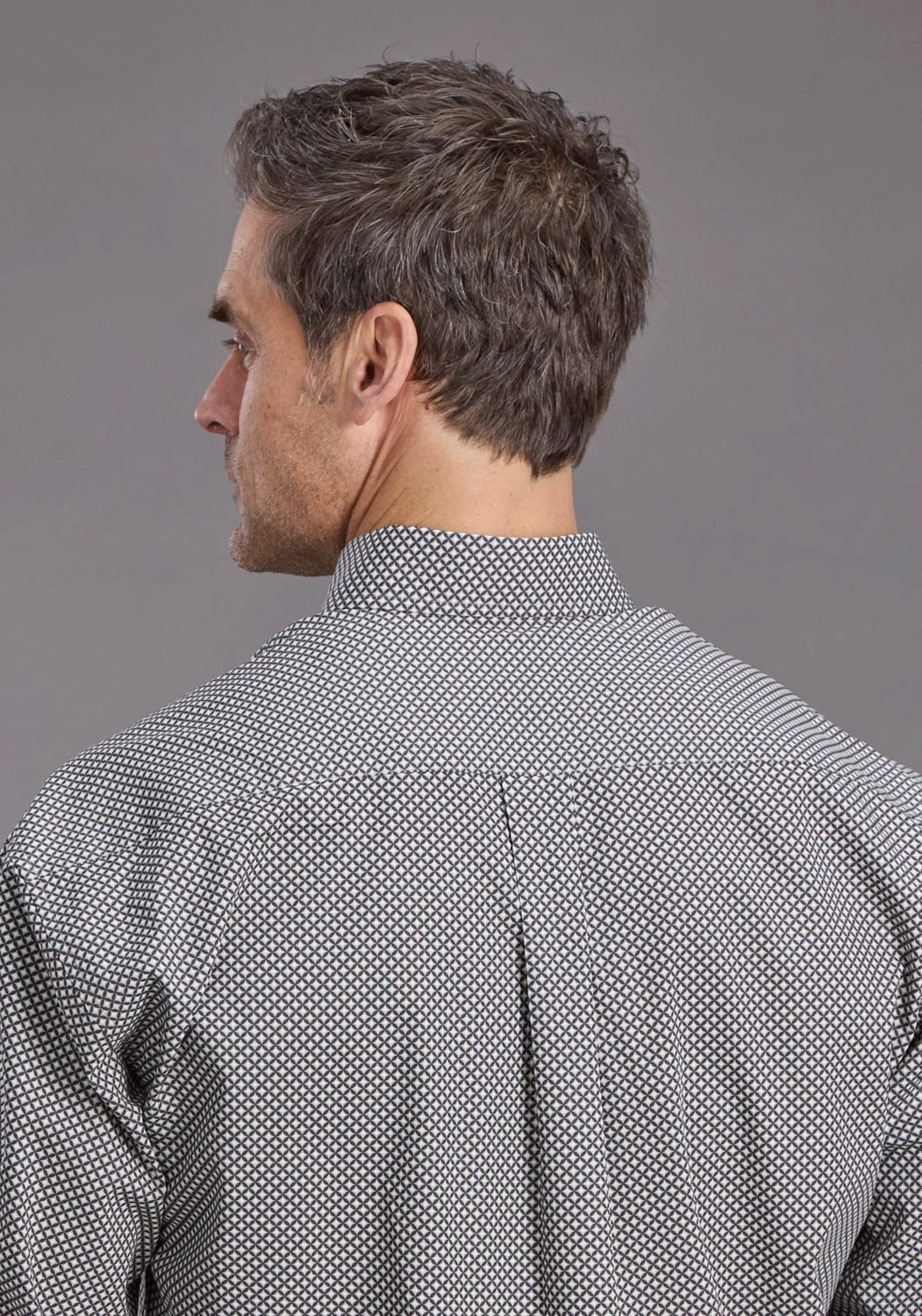 Stetson Mens 2236 Diamond Geo Black 100% Cotton 1 Pkt L/S Shirt BBQ Party