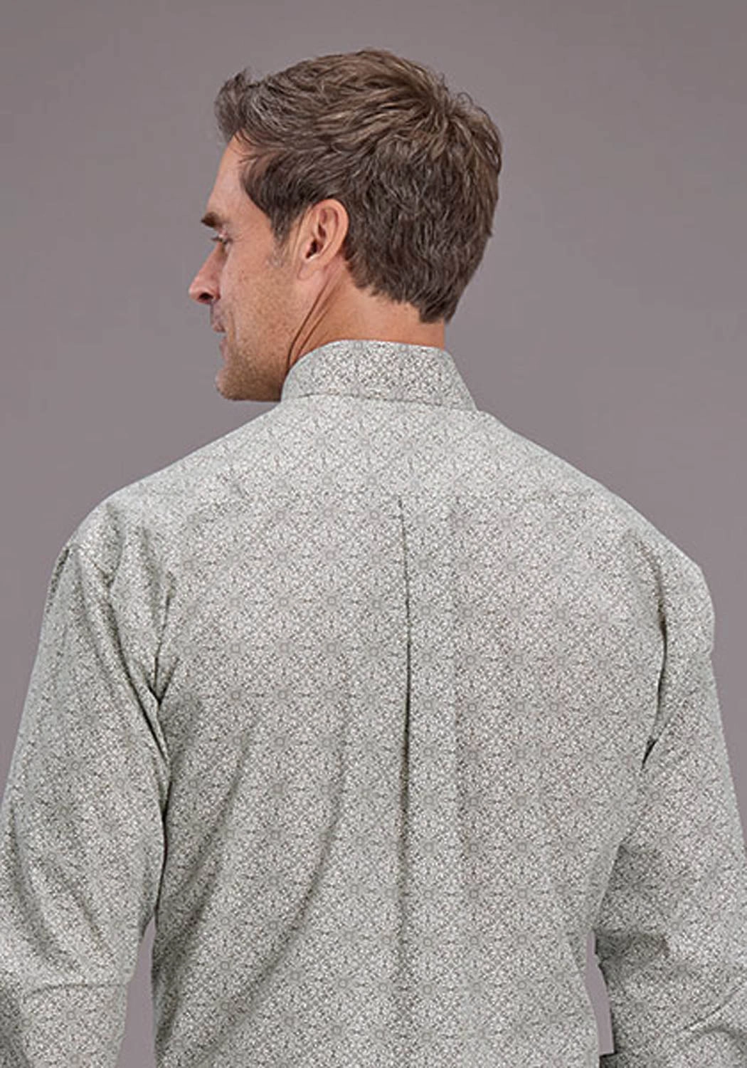 Handcrafted Detail Bold colors Stetson Mens 2518 Pewter Filigree Grey 100% Cotton 1 Pkt L/S Shirt