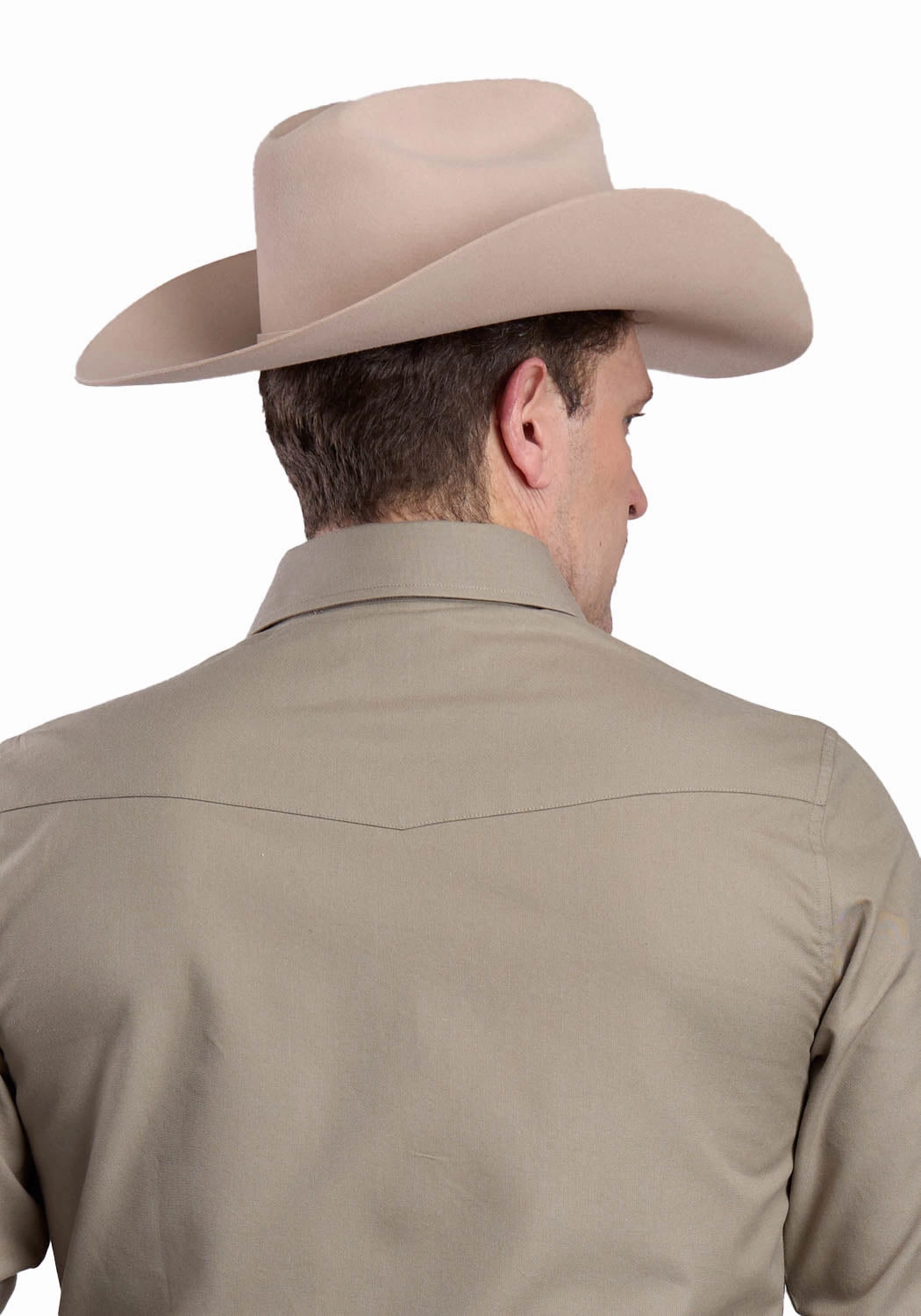 Stetson Mens 2768 Soft Oxford Dusty Olive 100% Cotton L/S Shirt Glossy Texture