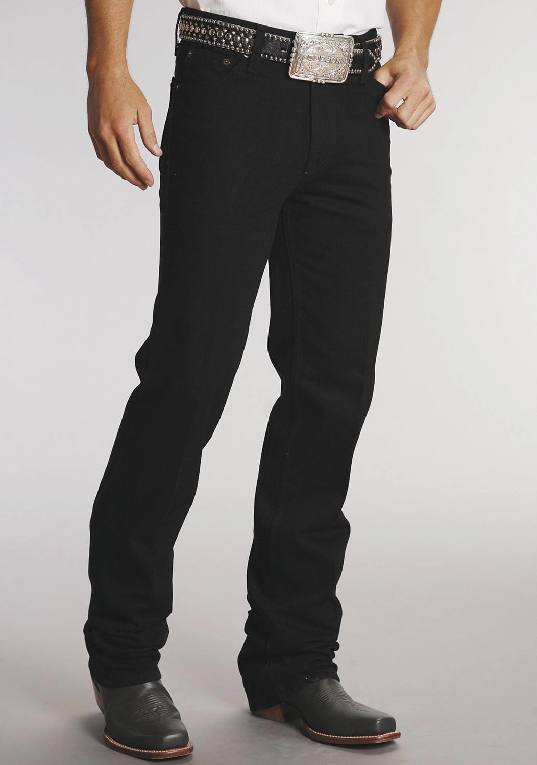Formal Classic Wear Loose Lifestyle Choice Stetson Mens Black 100% Cotton 1120 Slim Fit Jeans