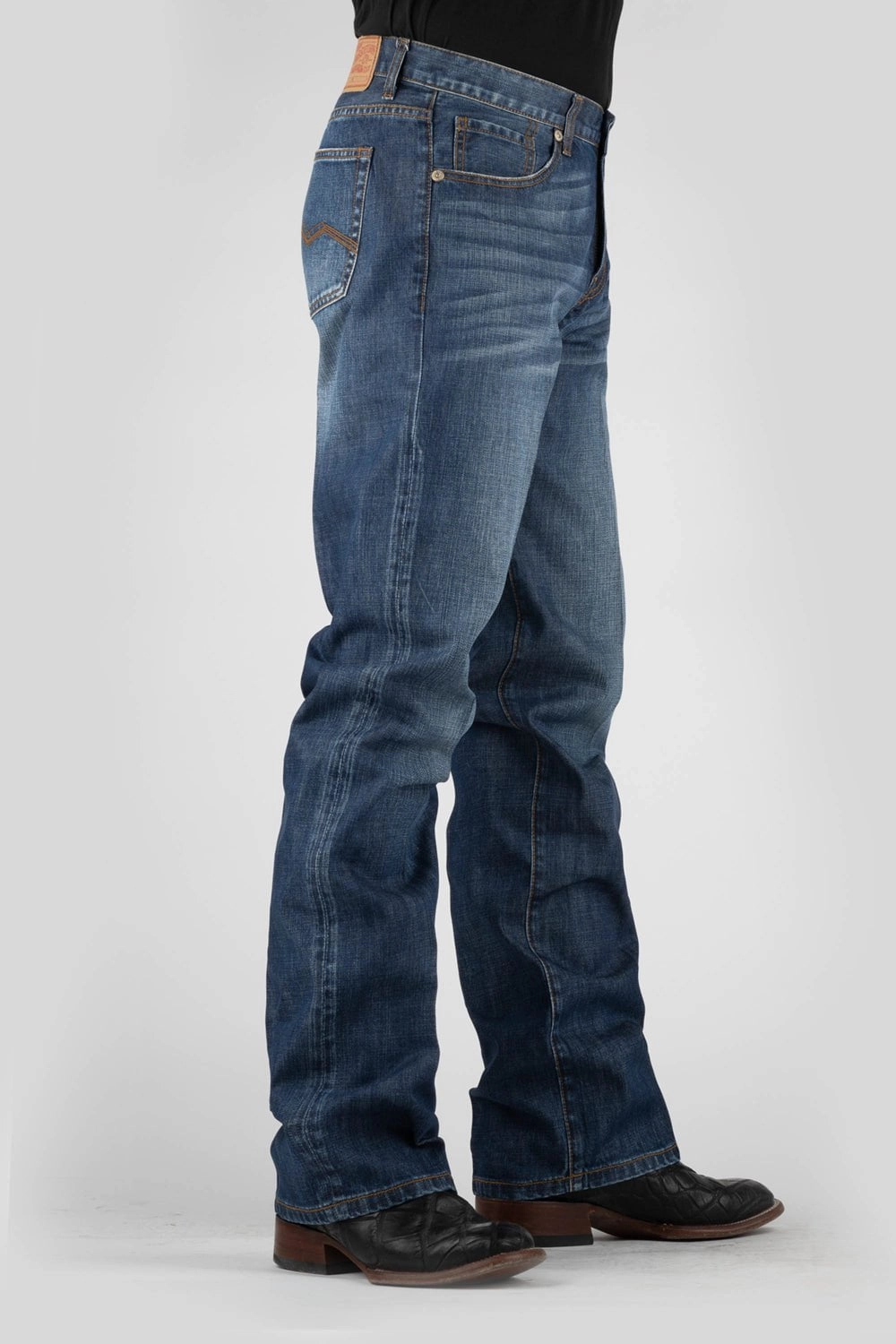 Holiday Vibes Evening Stroll Picnic Style Mood Fit Stetson Mens Blue 100% Cotton 1312 Modern Gold V Stitch Jeans