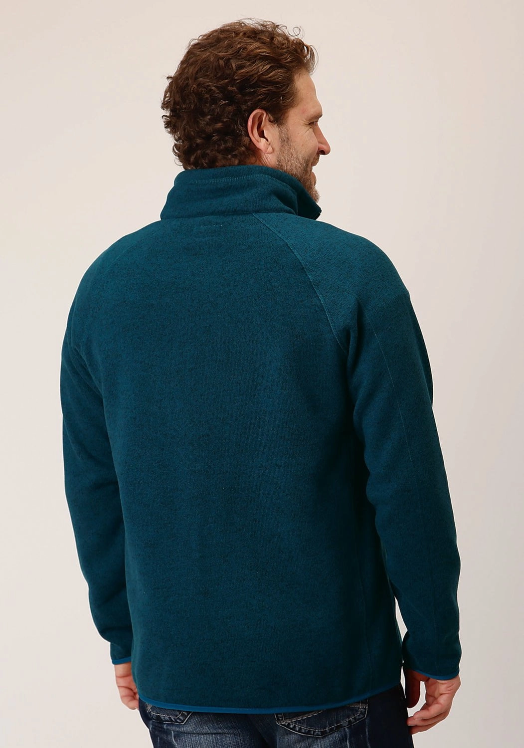 Stetson Mens Bonded Sweater Knit Blue 100% Polyester Pullover Durable Fabric Multipurpose Utility