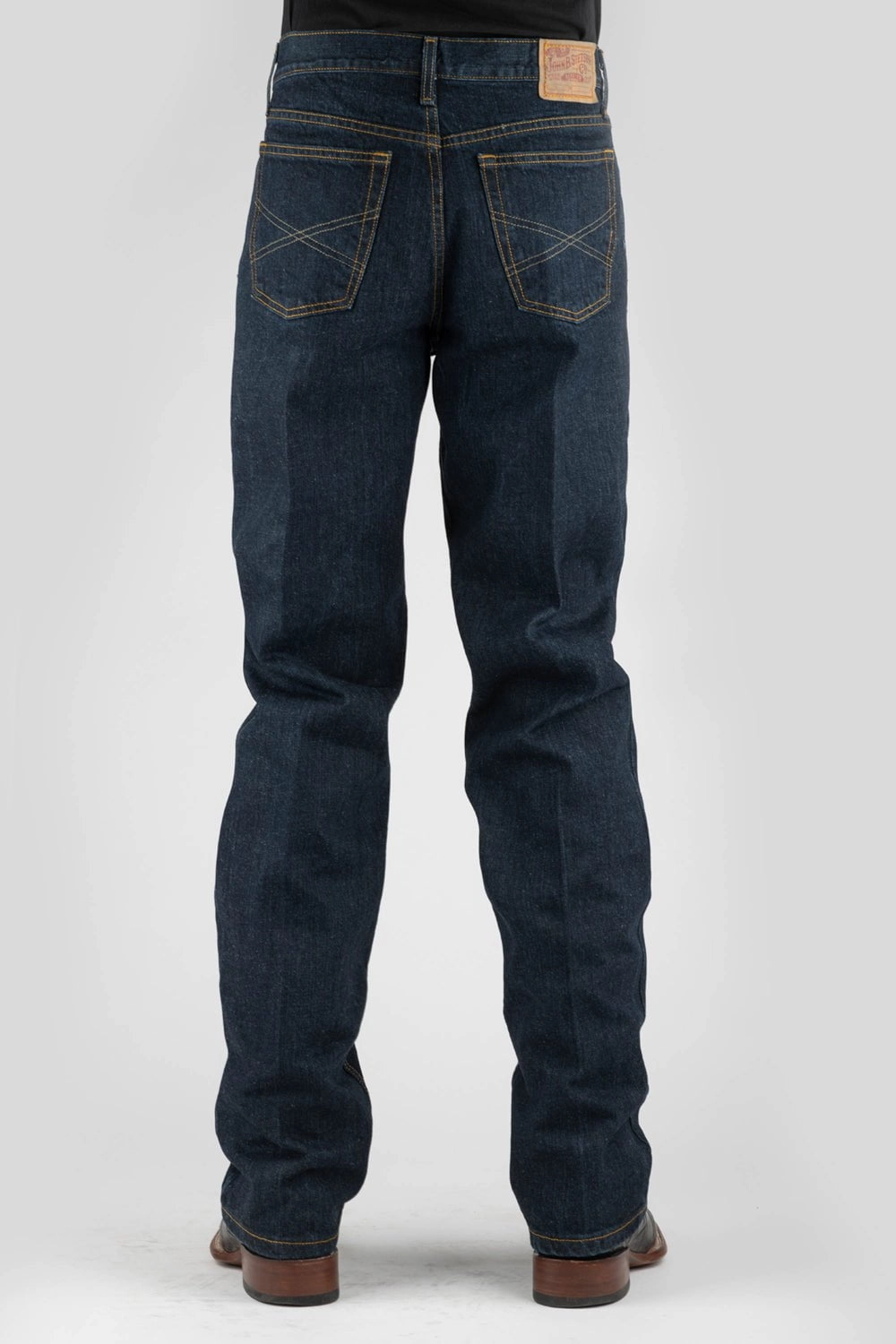 Stetson Mens Dark Wash 100% Cotton X Embroidered Jeans All Round Wear