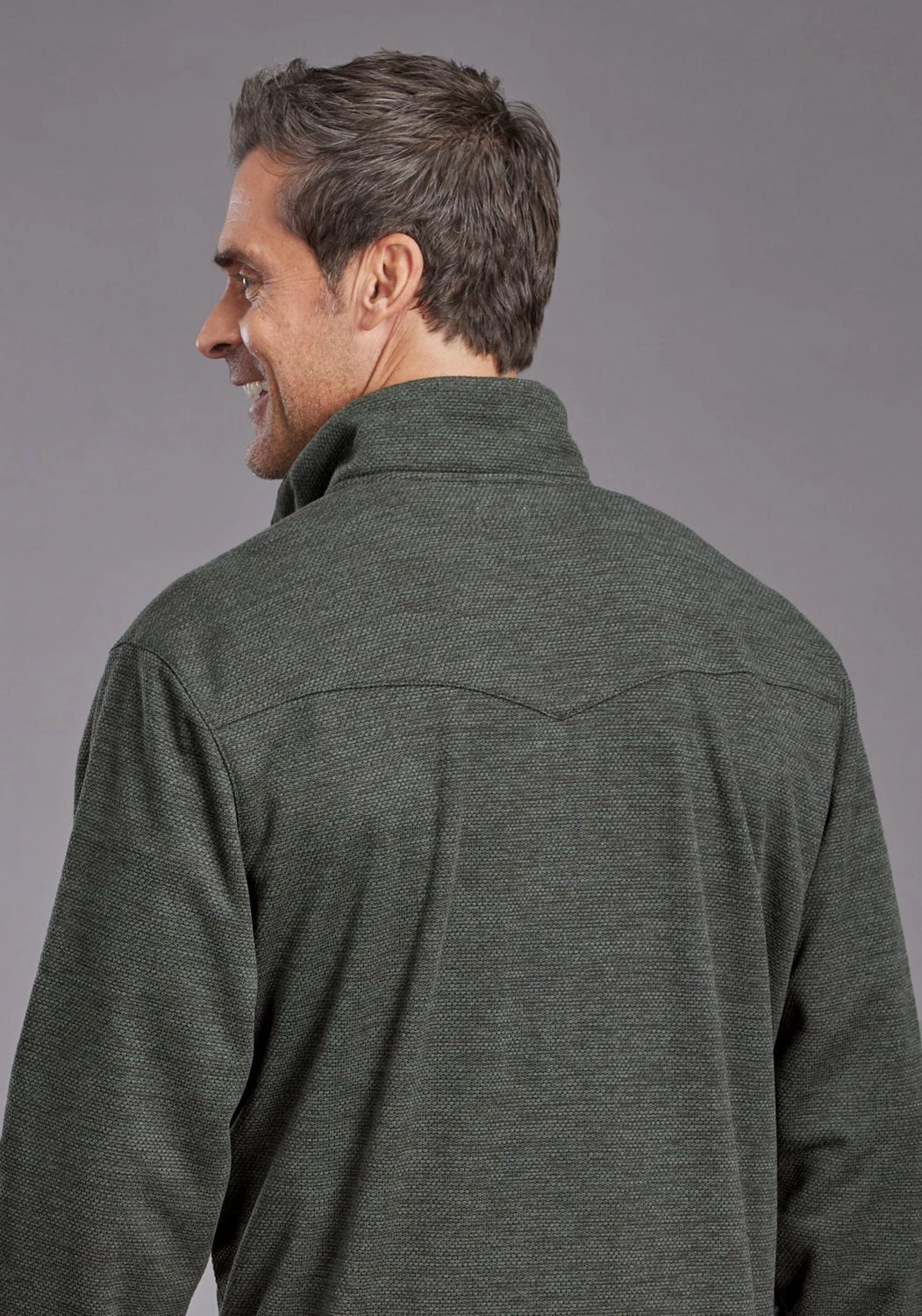 Stetson Mens Honeycomb Green 100% Polyester Pullover Sweater Split hem Durable Thread Construction