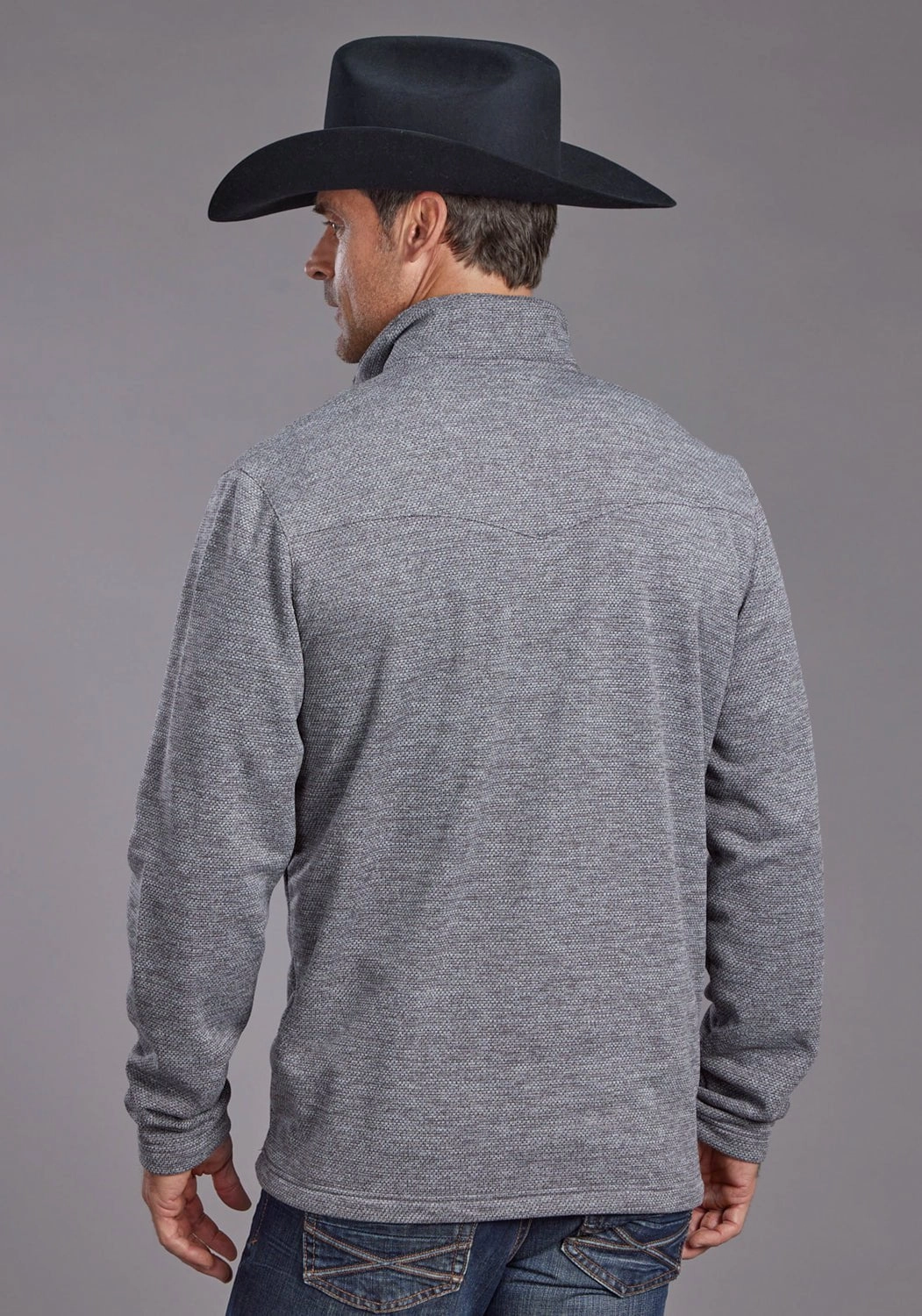 Camouflage Style High-End Look Stetson Mens Honeycomb Grey 100% Polyester Pullover Sweater