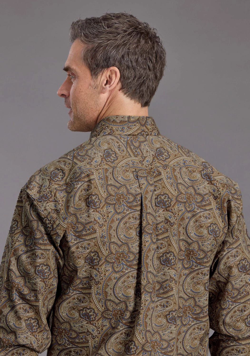 Non-irritating Stetson Mens San Antonio Paisley Brown 100% Cotton 1 Pkt L/S Shirt