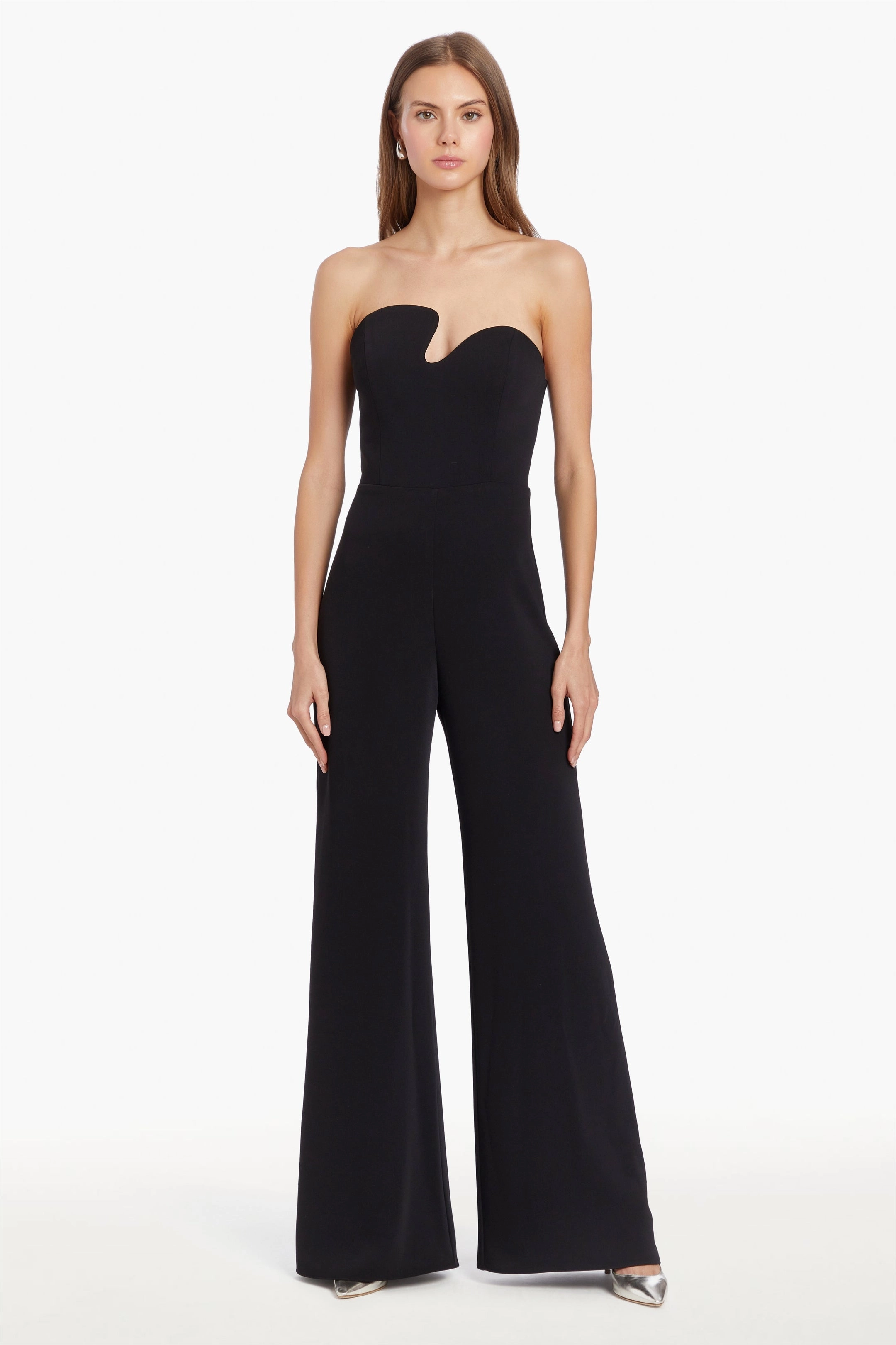 Minimal Harmony Strapless Puzzle Jumpsuit in Black