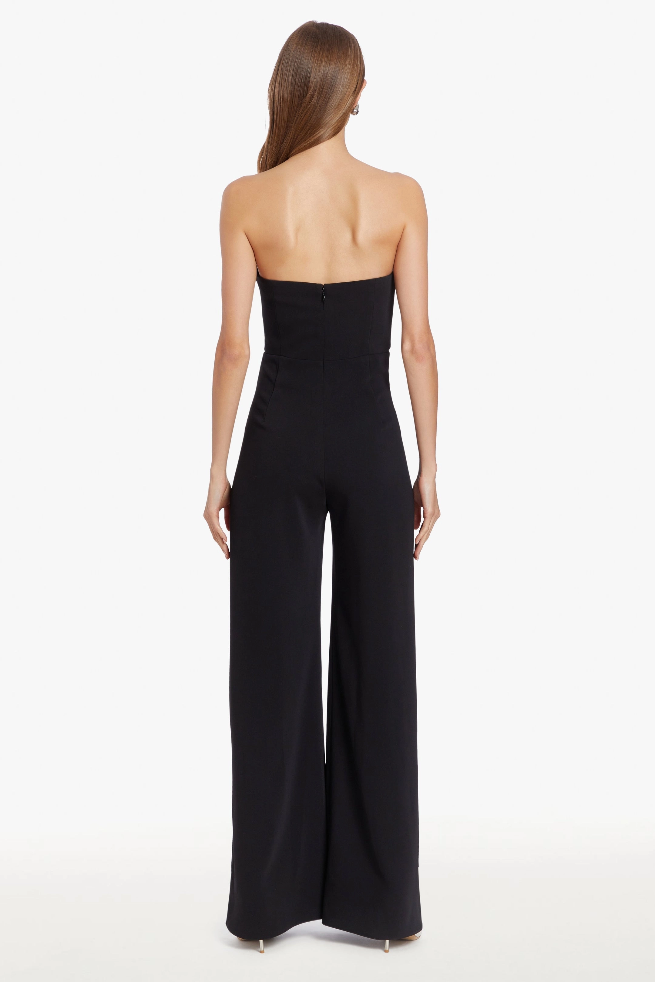 Cute Glow Strapless Puzzle Jumpsuit in Black