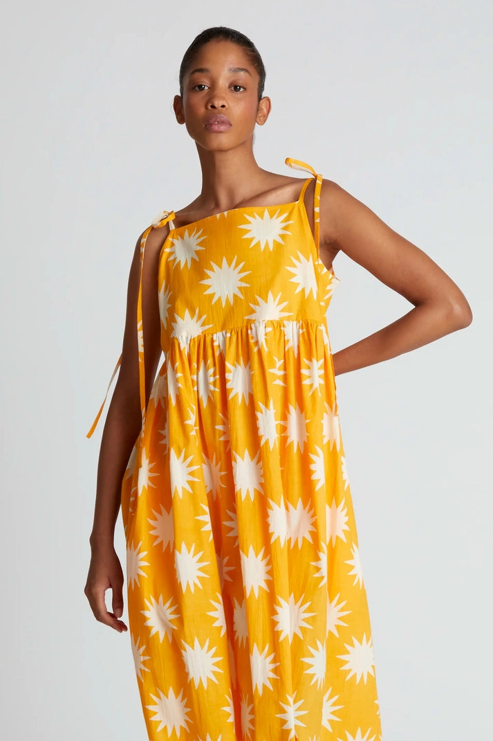 Cocktail Ready Strappy Maxi Dress in Big Sun Yellow